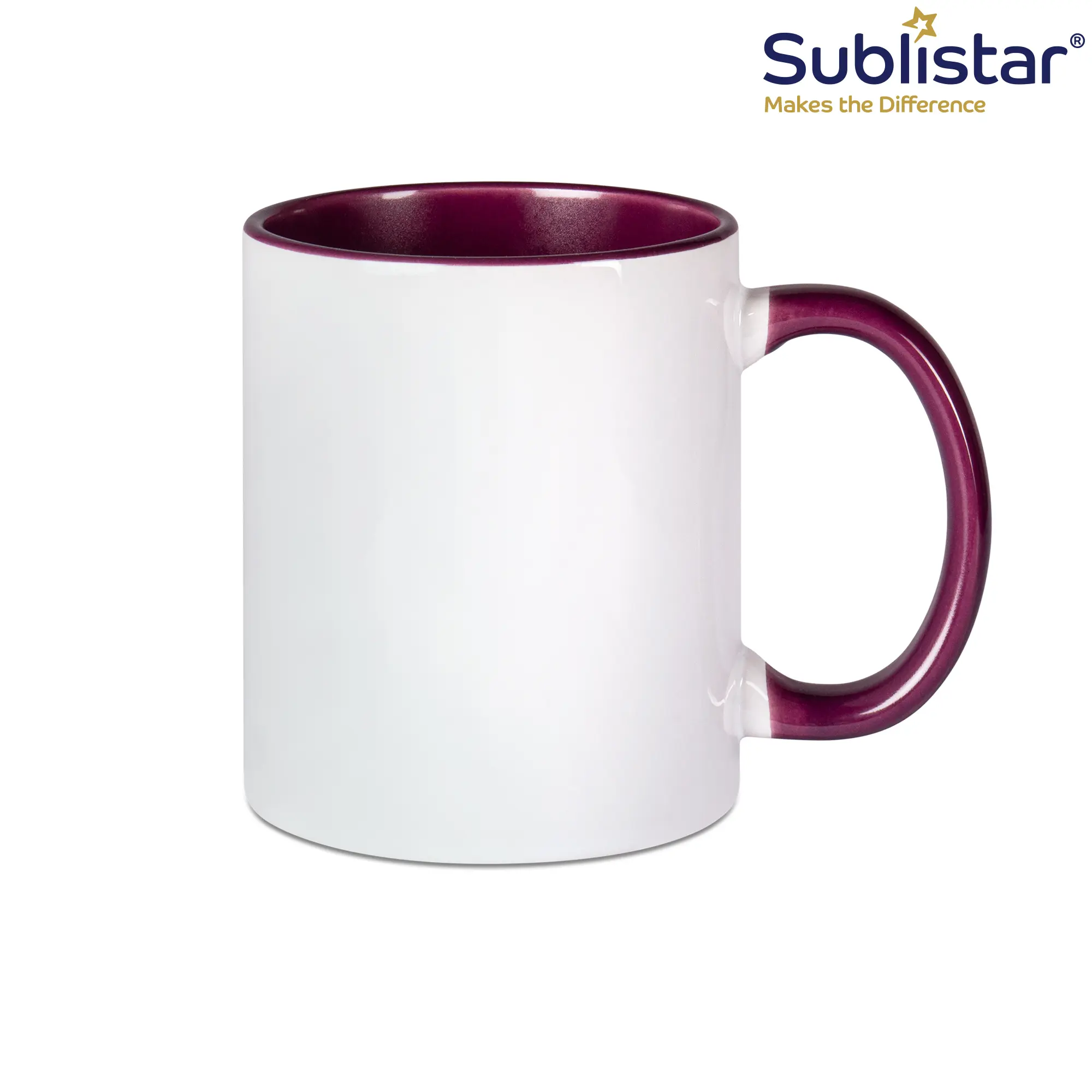 Tasse en céramique TWO TONES & HANDLE 11oz, Sublistar®-Coating, diverses couleurs