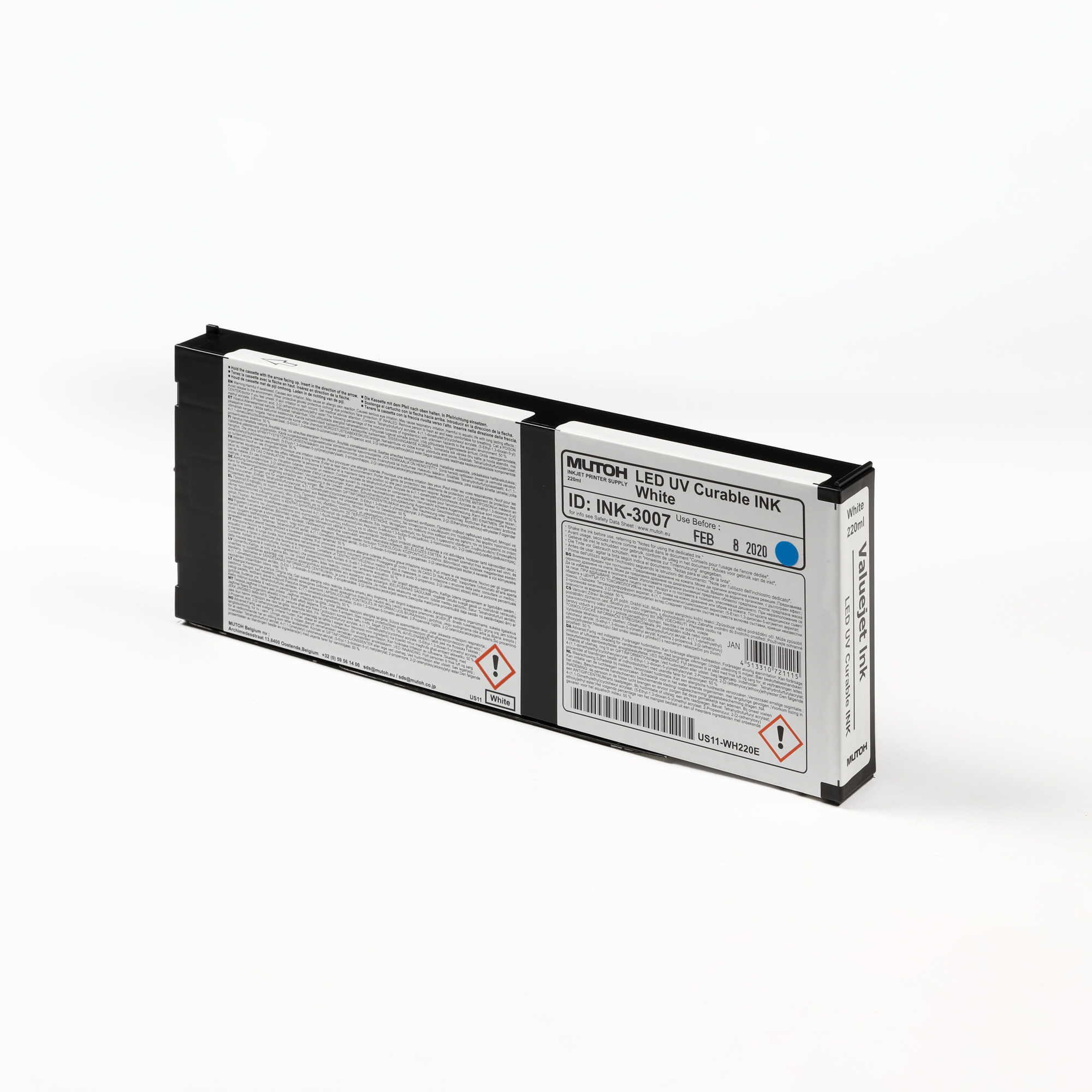 US11 Flex LED UV Ink, diverses couleurs, cartouche de 220 ml