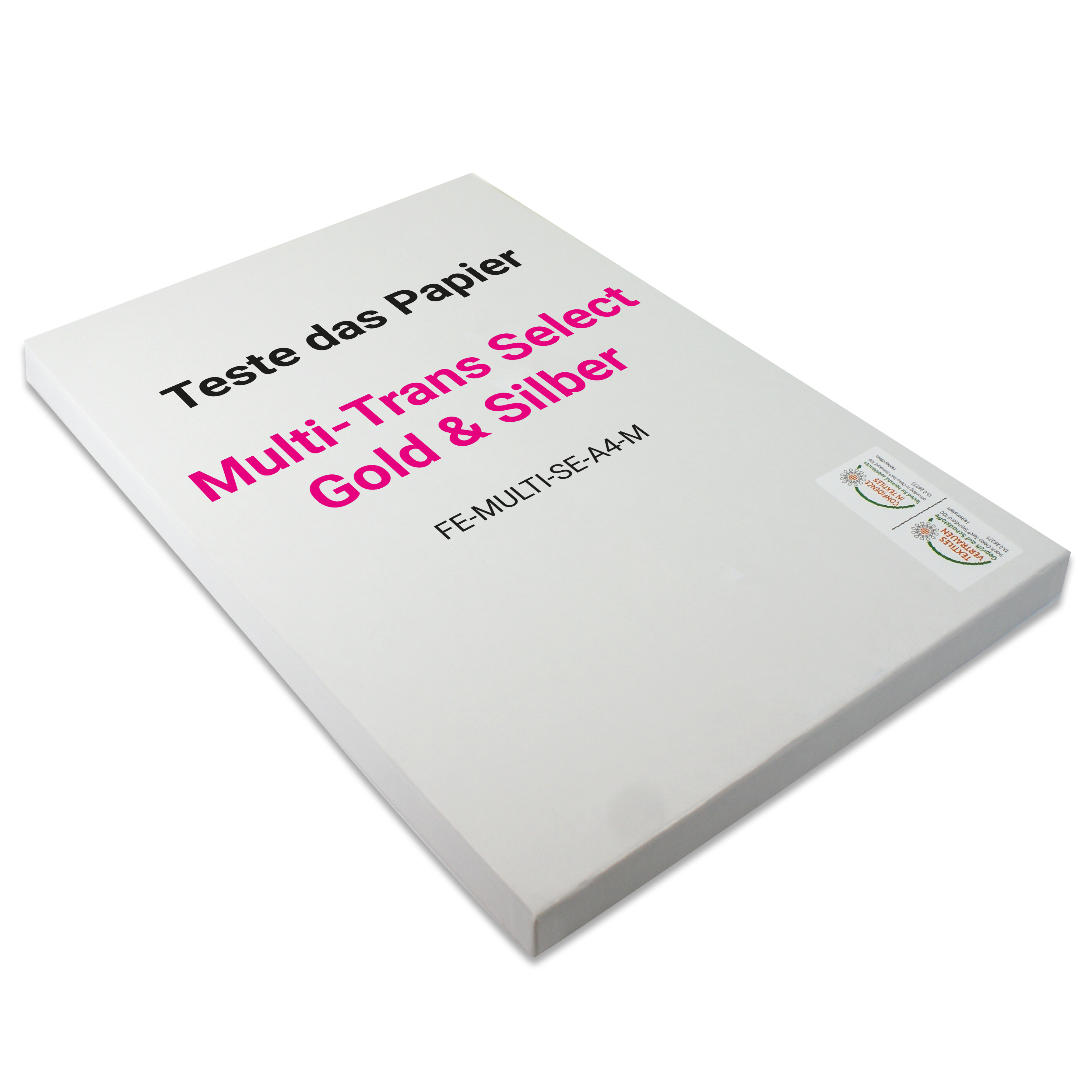 Multi-Trans Select or et argent, Format A4, pack échantillon de 2 feuilles or, argent