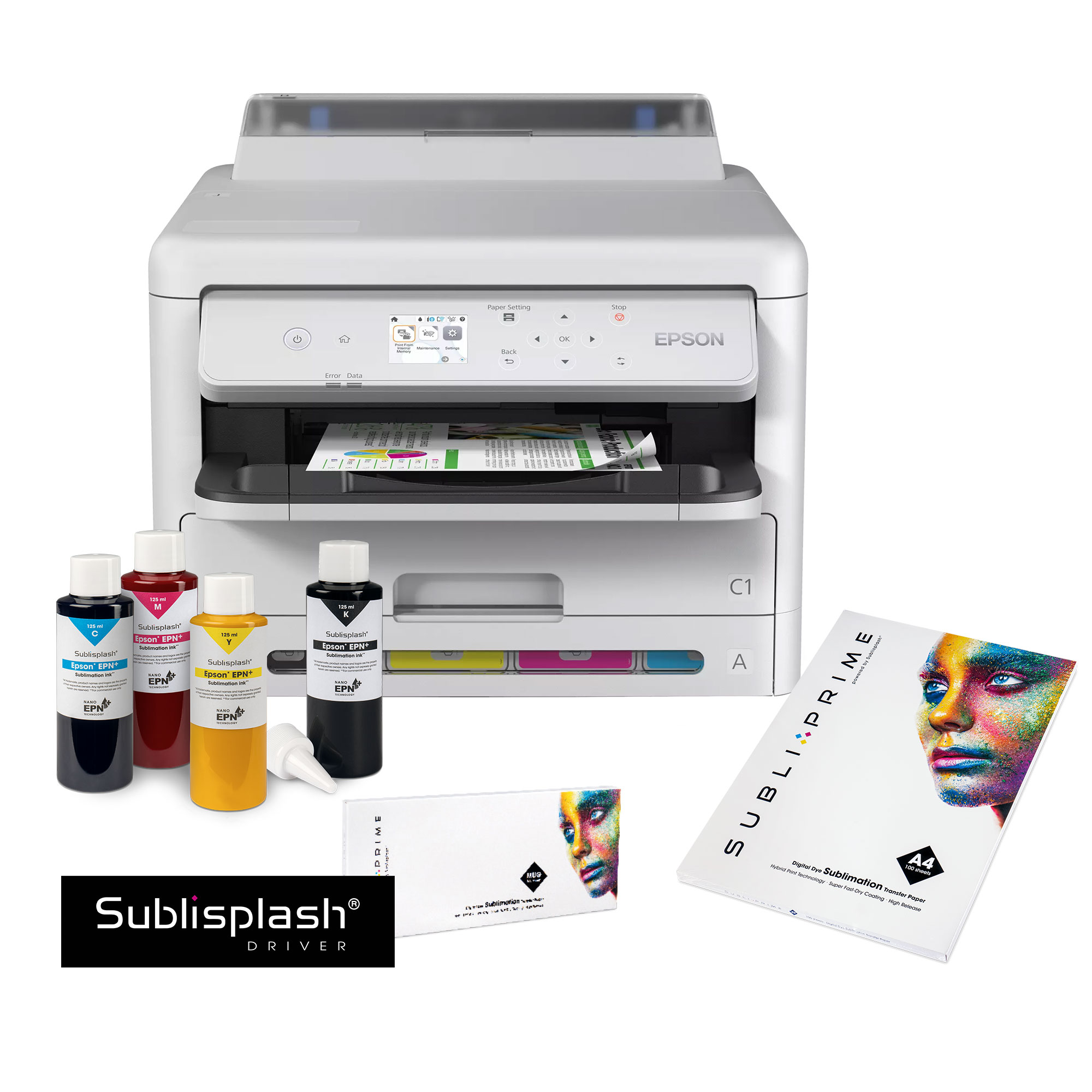 Startpaket Epson Workforce Tintenstrahldrucker, Druckformat A4, bestehend aus: