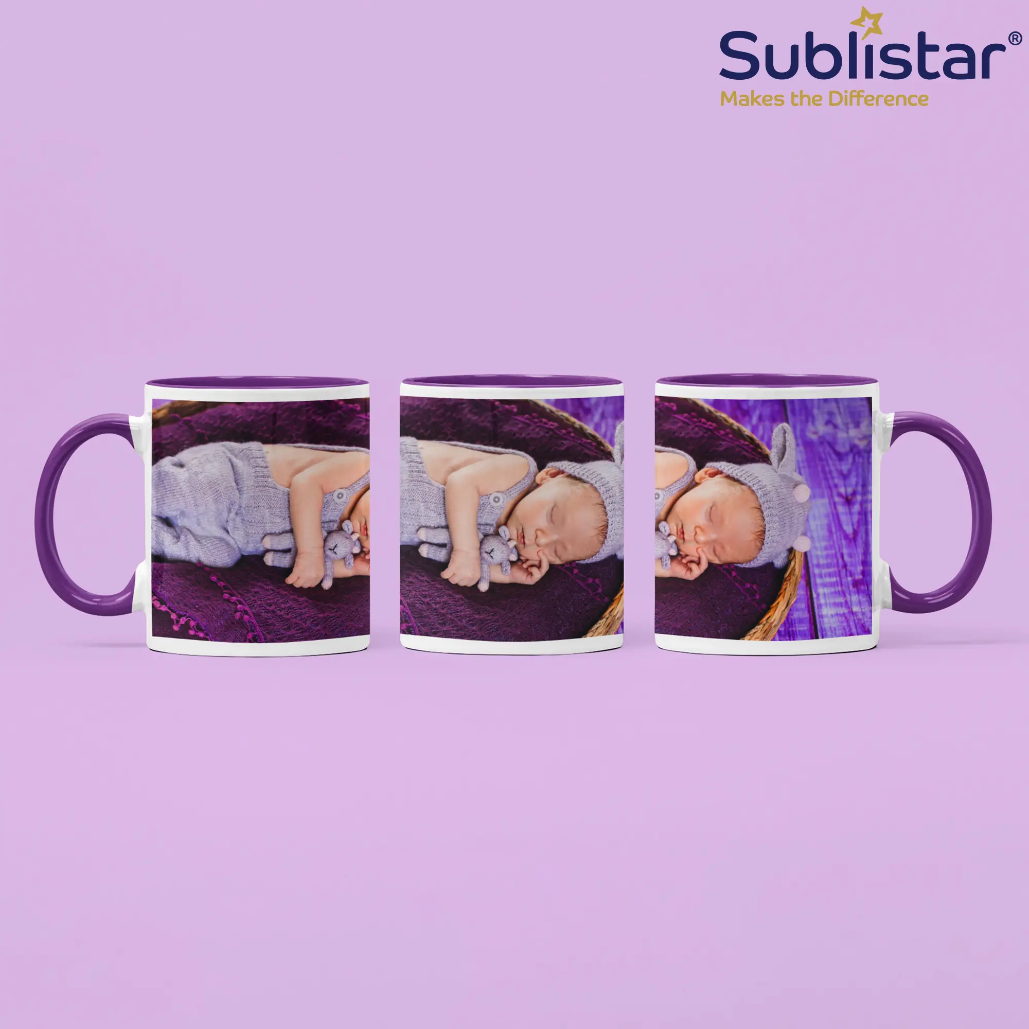 Tasse en céramique TWO TONES & HANDLE 11oz, Sublistar®-Coating, diverses couleurs