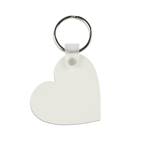 Sublistar® Porte-clés en MDF blanc brillant, imprimable recto-verso, diverses tailles