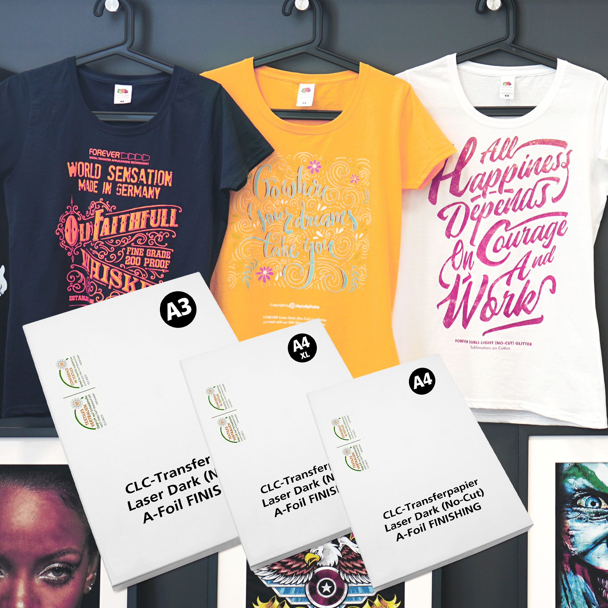 Laser-Dark (No-Cut) A-Foil, div. Ausführungen