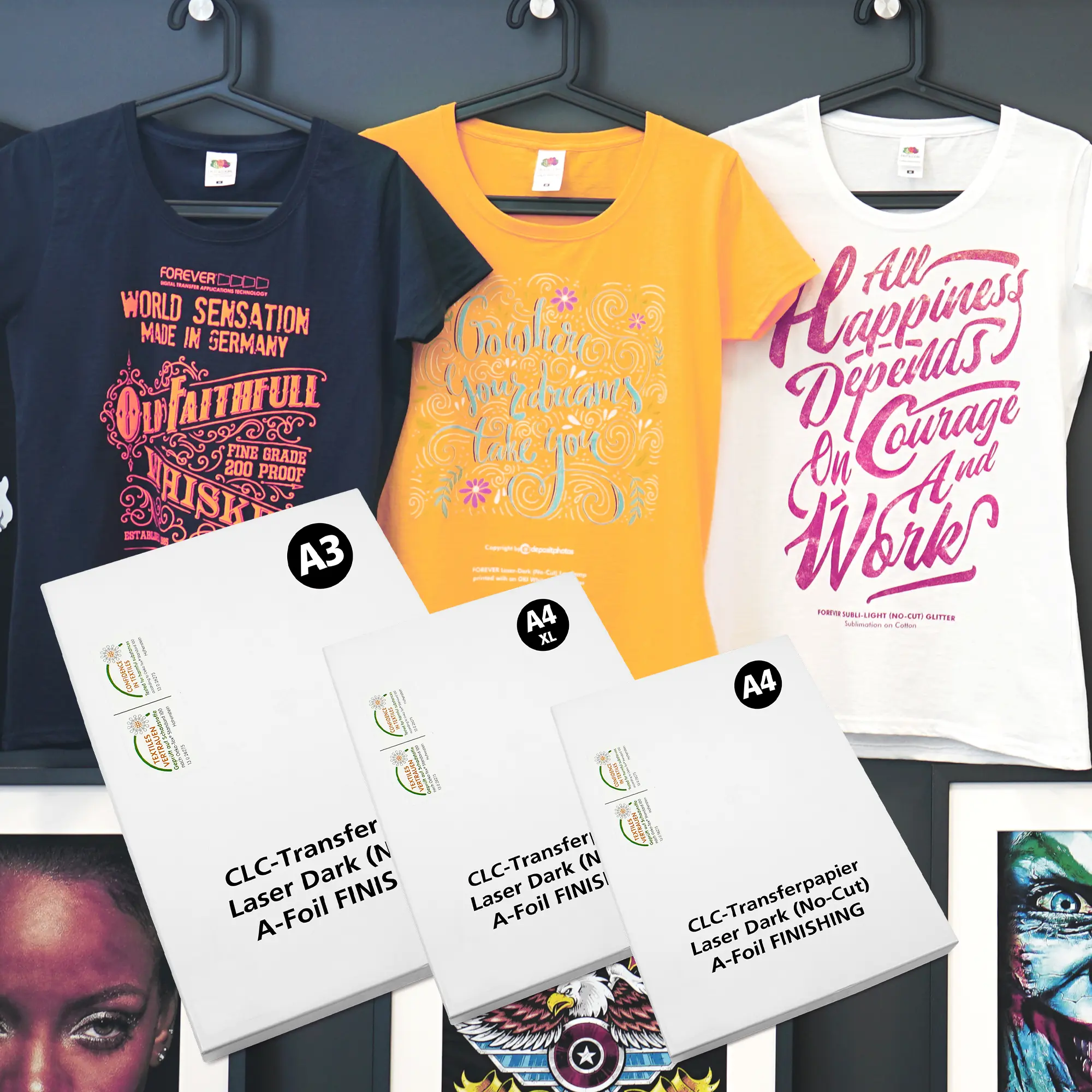 Laser-Dark (No-Cut) A-Foil, div. Ausführungen