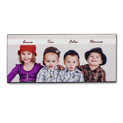 UNISUB MDF tableau des clés, avec 4 crochets argentées, couleur blanc brillant, taille 279 x 127 x 16 mm, 10 pcs./carton