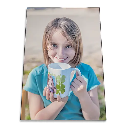 ChromaLuxe Wandtafel weiß-glänzend, 400 x 600 x 16 mm, Rahmenfarbe Schwarz