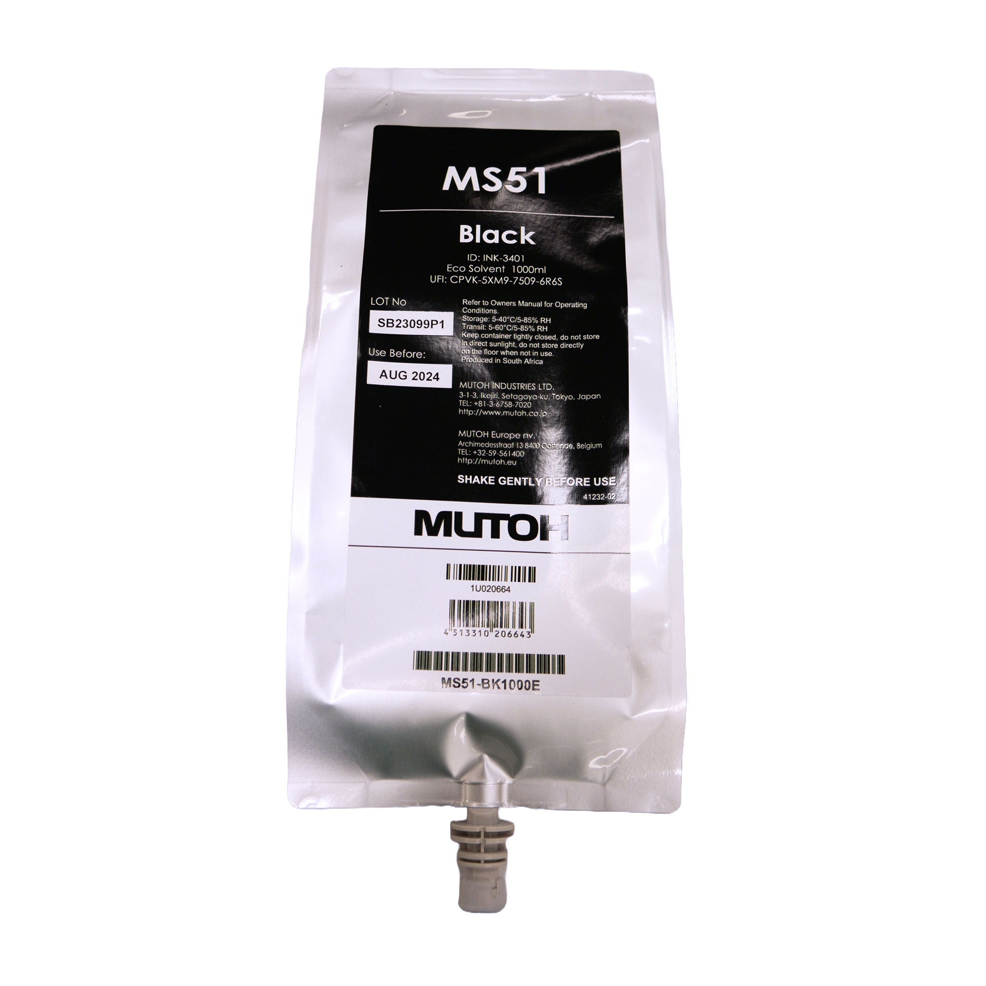 MS51 Eco Solvent Ink für XpertJet 1341 / 1641 / 1682, div. Farben, 1.000-ml-Beutel