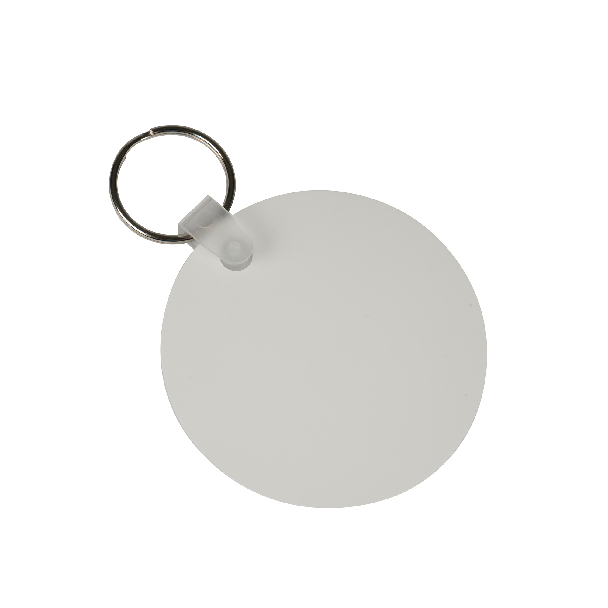UNISUB Porte-clé Ø 60 mm  rond, blanc brillant, 50 pcs./carton