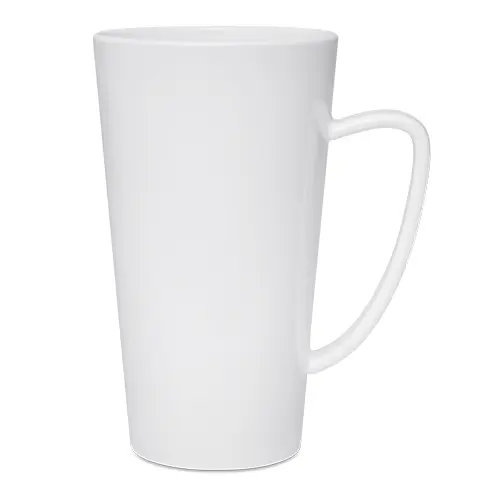 Konische Kunststofftasse LATTE 17oz, Weiß-glänzend