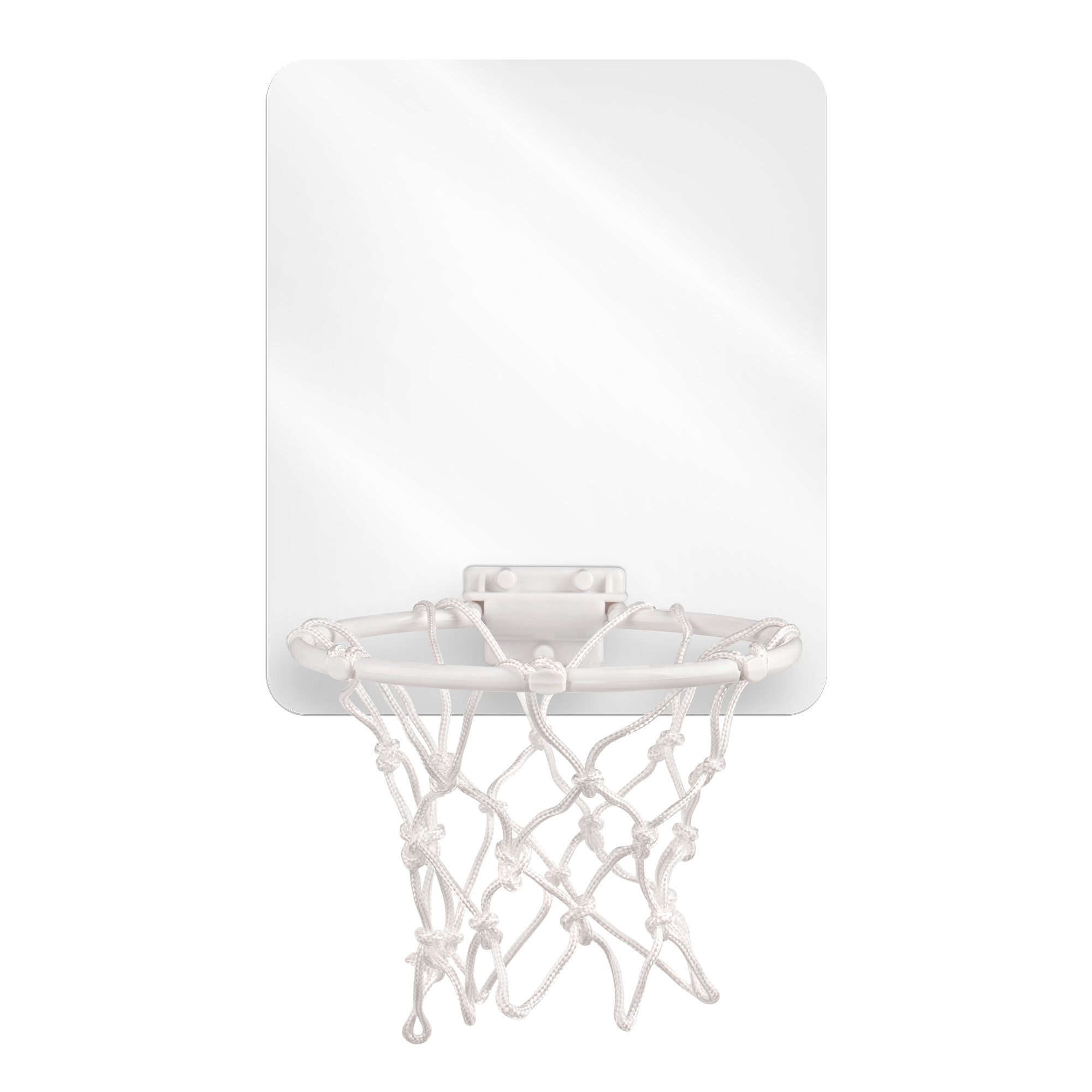 UNISUB Mini-Basketballkorb, Größe 190 x 230 mm, Farbe Weiß-glänzend