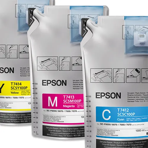 Epson UltraChrome DS, für SureColor F6000/F6200/F7200/F9200/F9300, 1.000 ml Beutel, verschiedene Farben