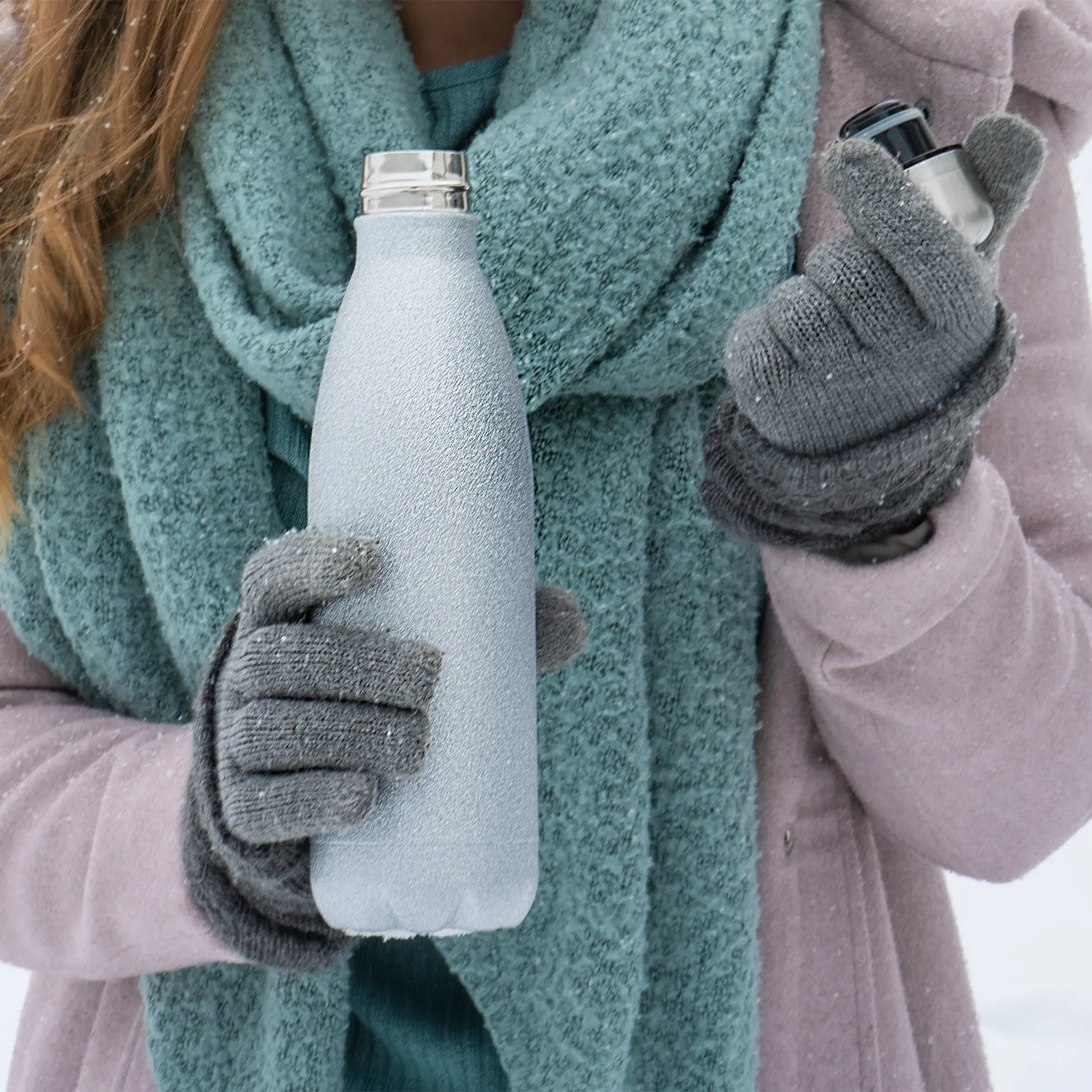 Edelstahl-Thermoflasche, 500 ml, mit SPARK-Oberfläche, verschiedene Farben