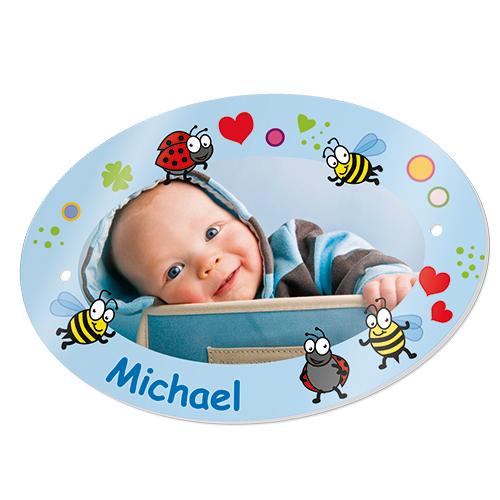 UNISUB plaquette de porte 127 x 88 x 2 mm ovale, imprimable recto, couleur blanc brillant, 50 pcs./pack