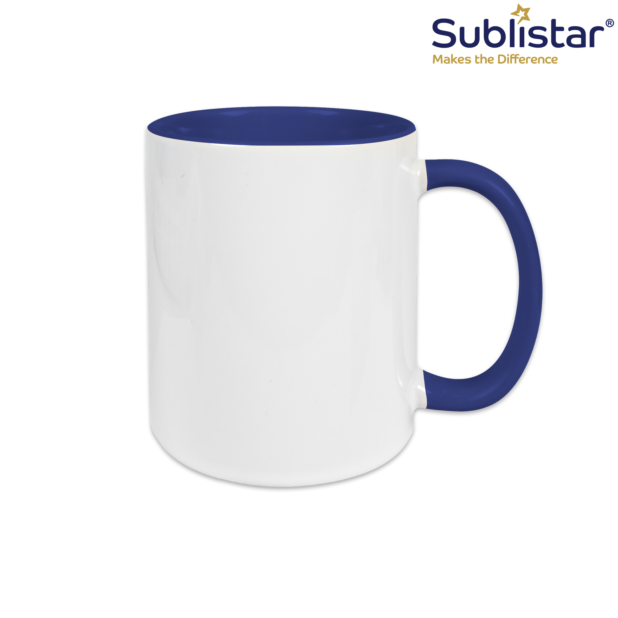 Tasse en céramique TWO TONES & HANDLE 11oz, Sublistar®-Coating, diverses couleurs