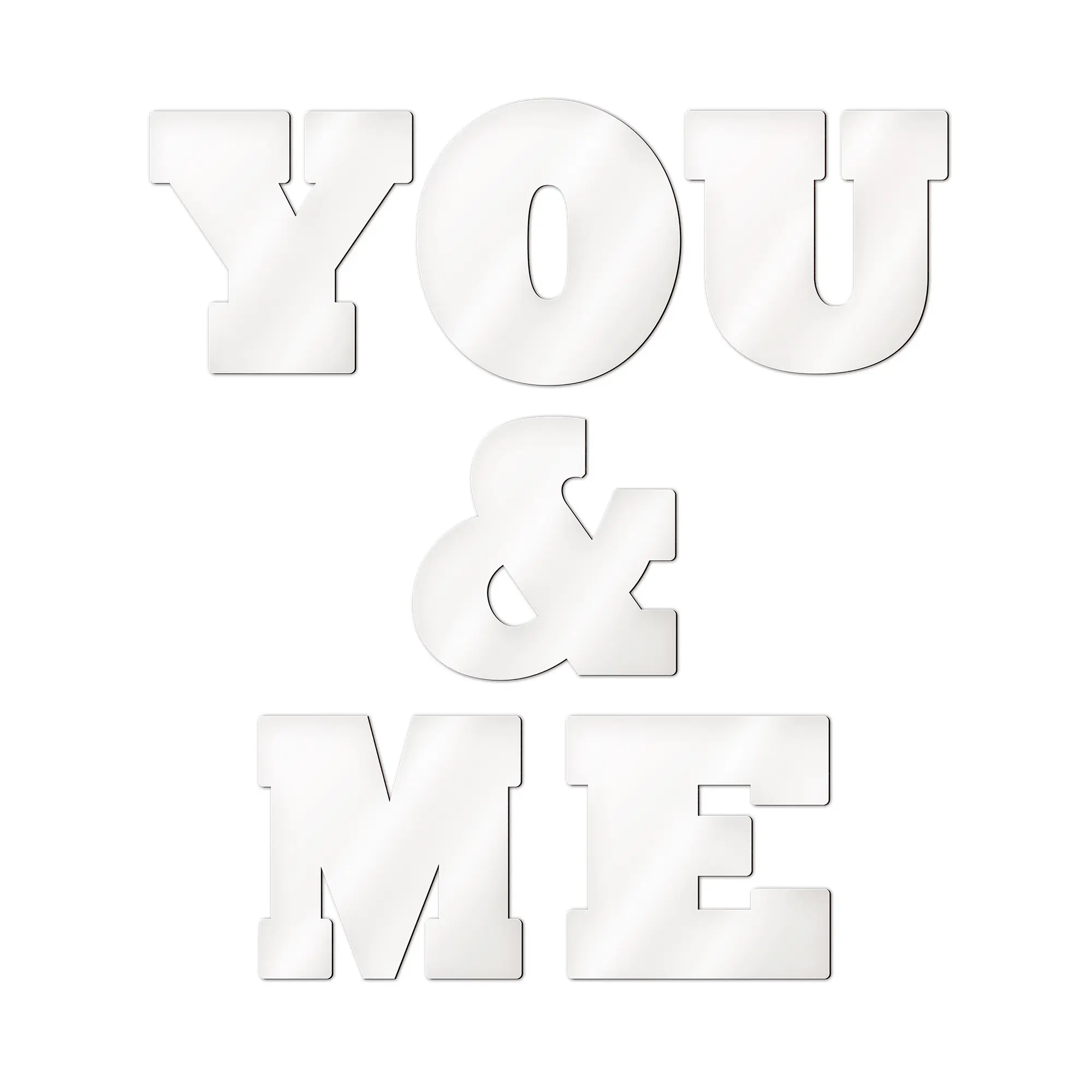 Sublistar® MDF Einzelbuchstabenset YOU&ME Höhe 14 cm, 3 mm stark