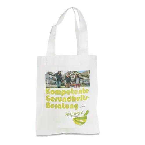 Sublistar® Einkaufstasche weiß mit Henkel, div. Größen