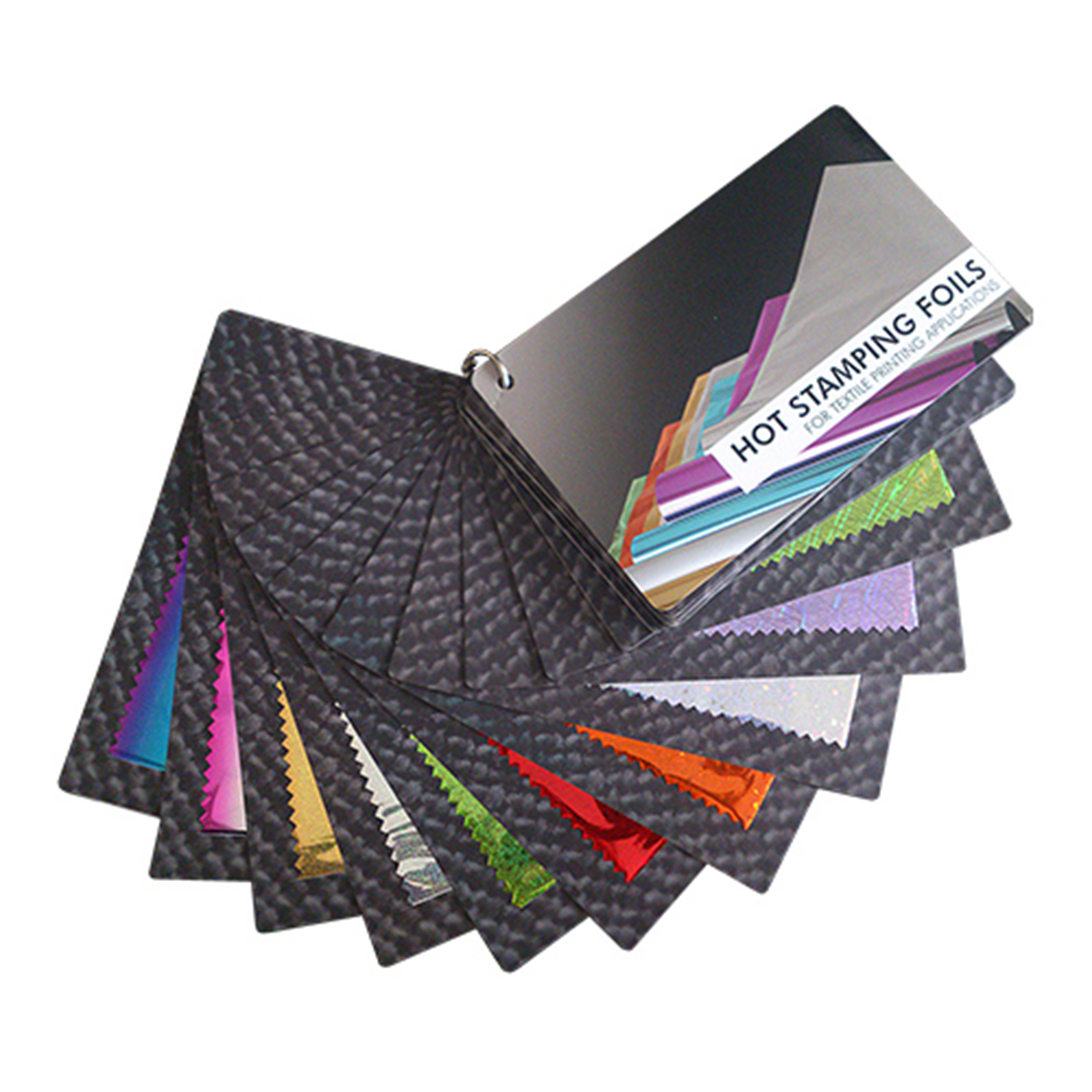 Produktübersicht über 51 Heißprägefolien, Farbfächer