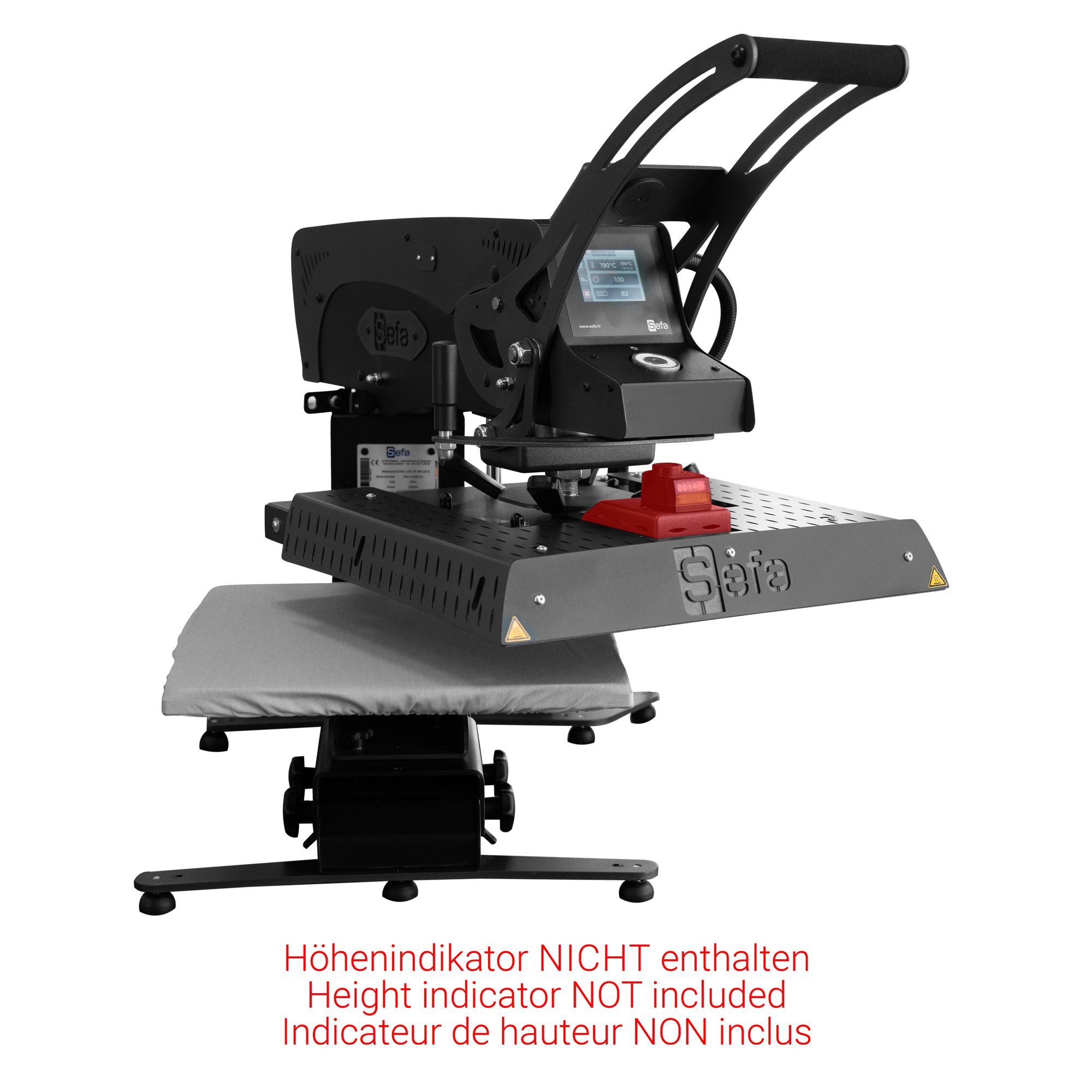 SEFA Transfer press ROTEX-ONE-V5-PE, Black Edition PE-Version transfer surface 40 x 50 cm