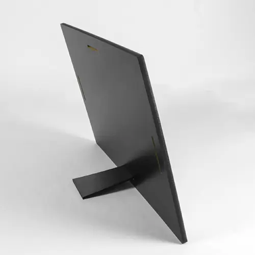 ChromaLuxe Hartfaser Fotopaneel, 127 x 178 x 6 mm, Mit Kickstand, Farbe Weiß-glänzend