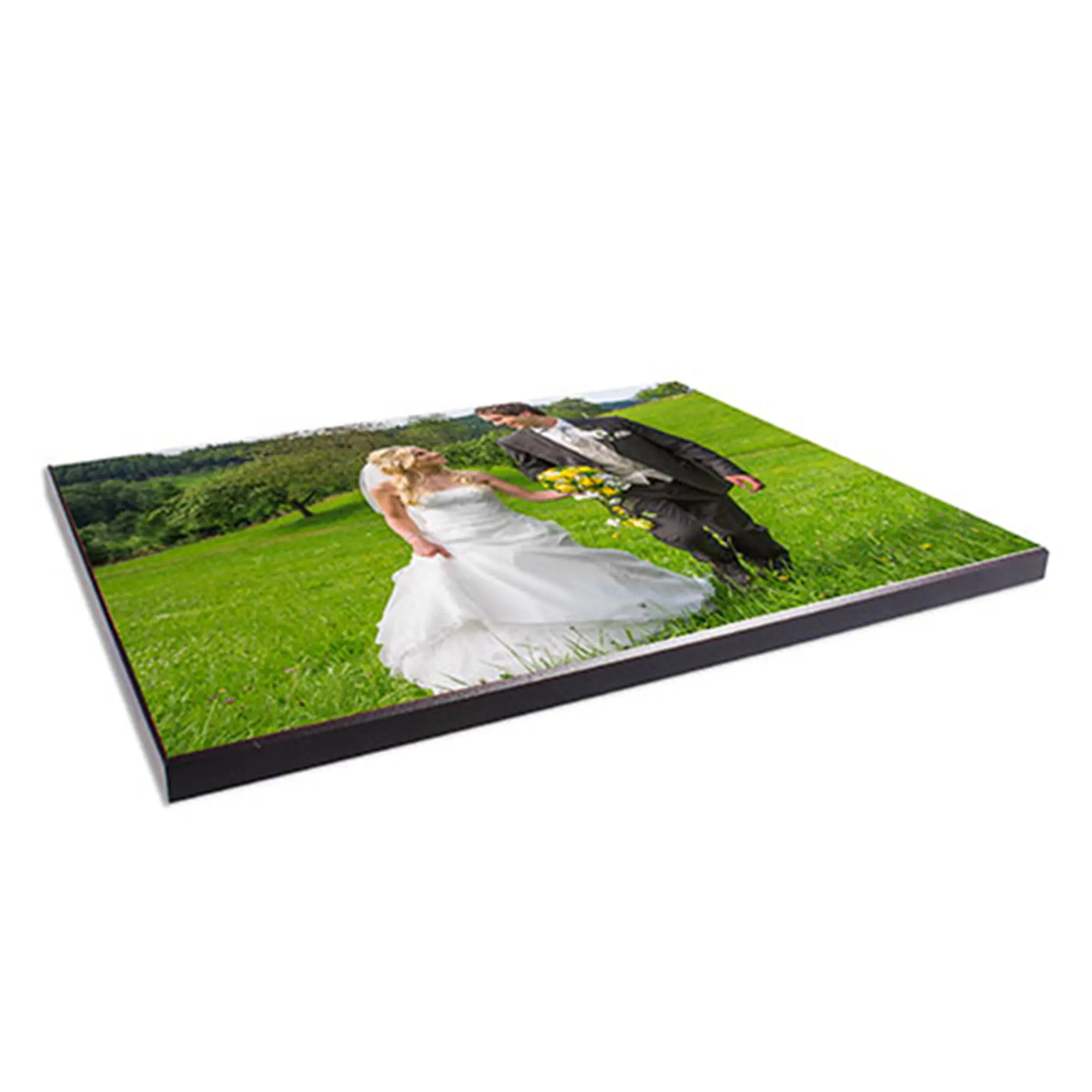 ChromaLuxe panneau mural blanc brilliant, 300 x 400 x 16 mm, couleur du cadre noir, 10 pcs/pack