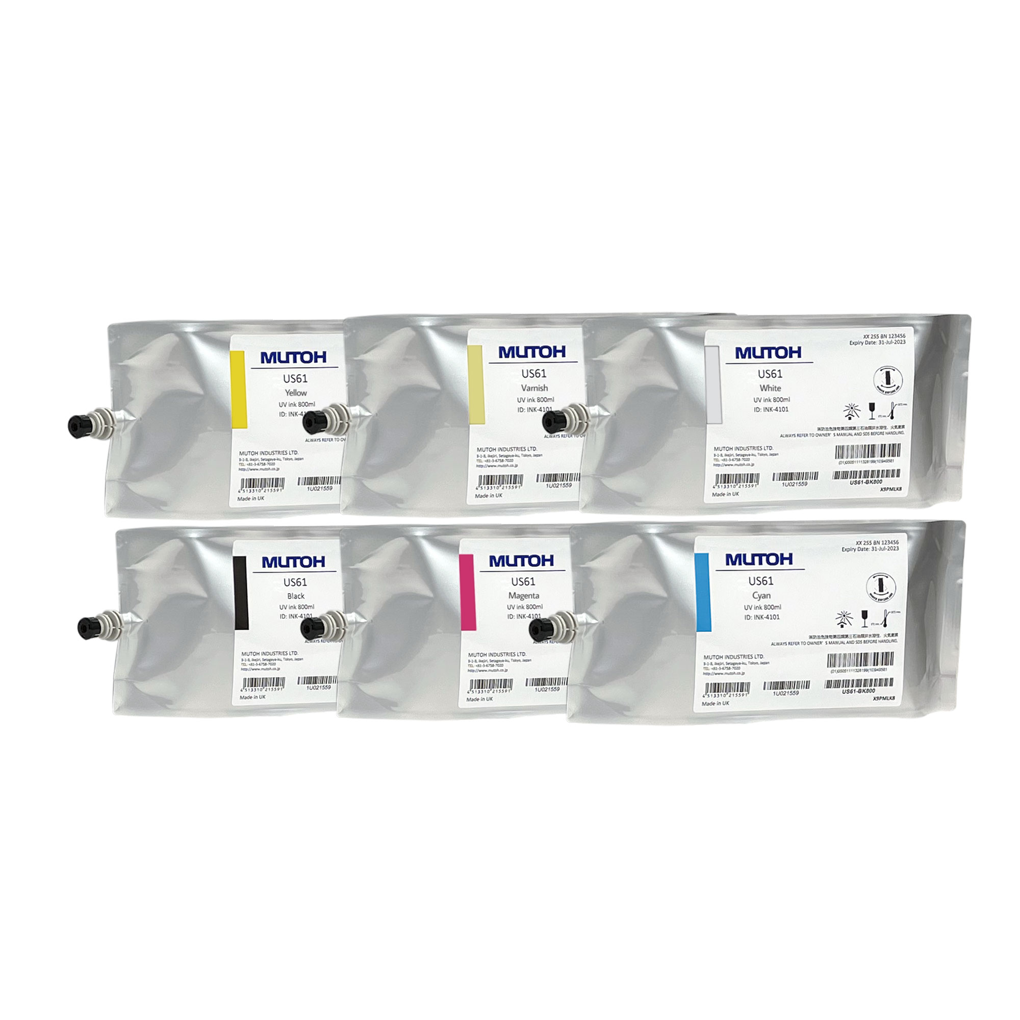 US61 Flex LED UV Ink, div. Farben, 800-ml-Beutel