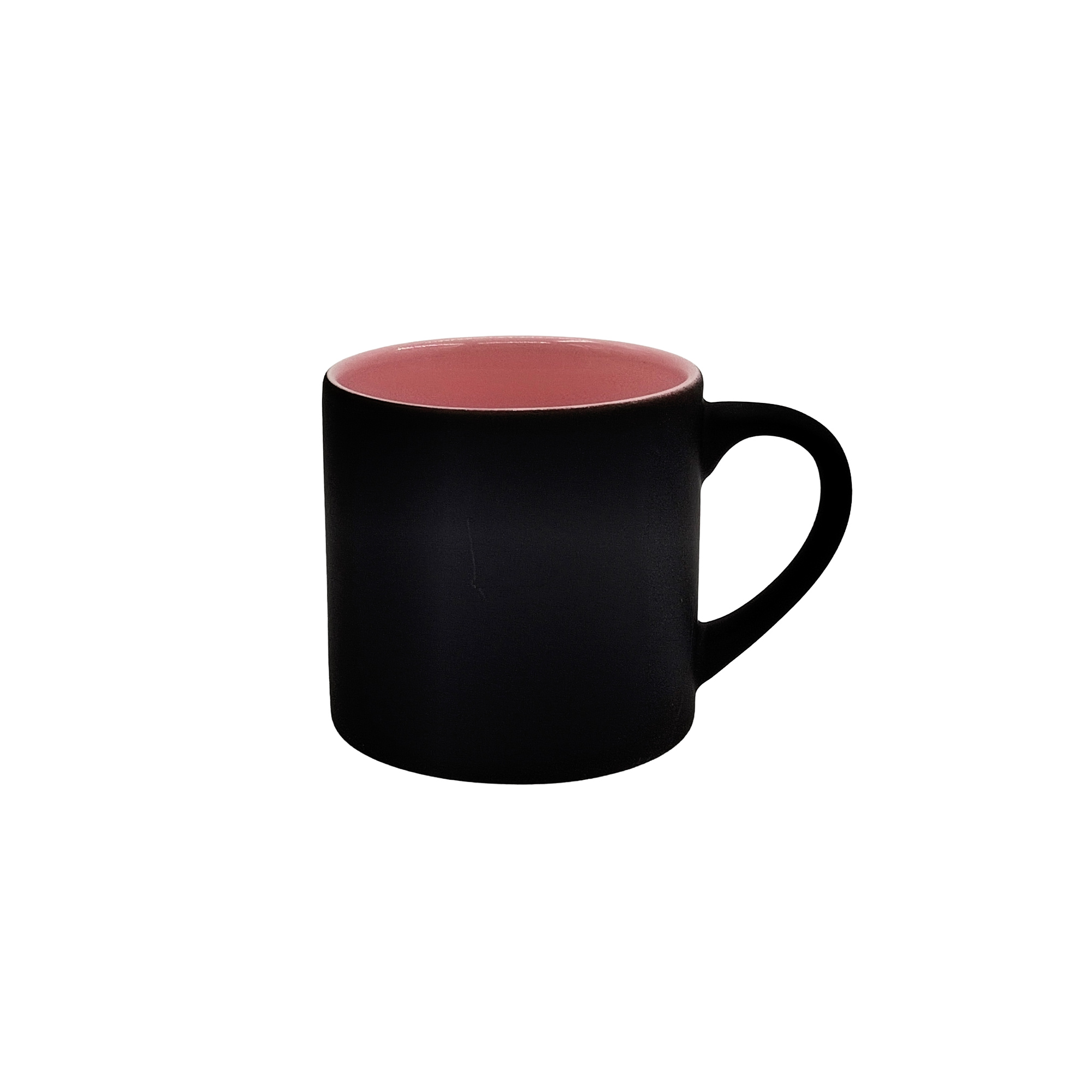 Laser mug BRUNO 6oz, coloured inside, matt black outside, various designs, hand wash recommended, 48 pcs./carton