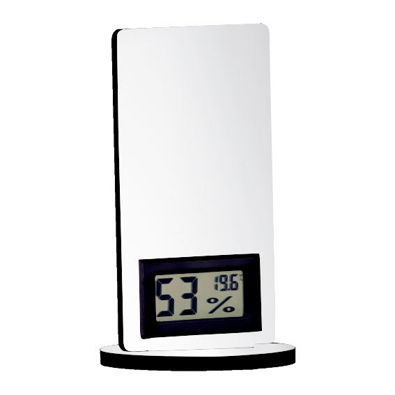 Digitales Thermometer mit Standfuß, aus Hartfaser, 6 mm stark, verschiedene Ausführungen Digitales Thermometer mit Standfuß, aus Hartfaser, 6 mm stark, verschiedene Ausführungen