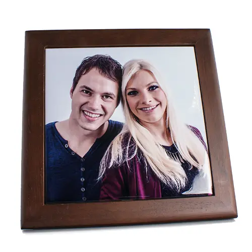 Holzrahmen dunkel, Größe 195 x 195 mm, für Fliese 152 x 152 mm, 100 St./Karton