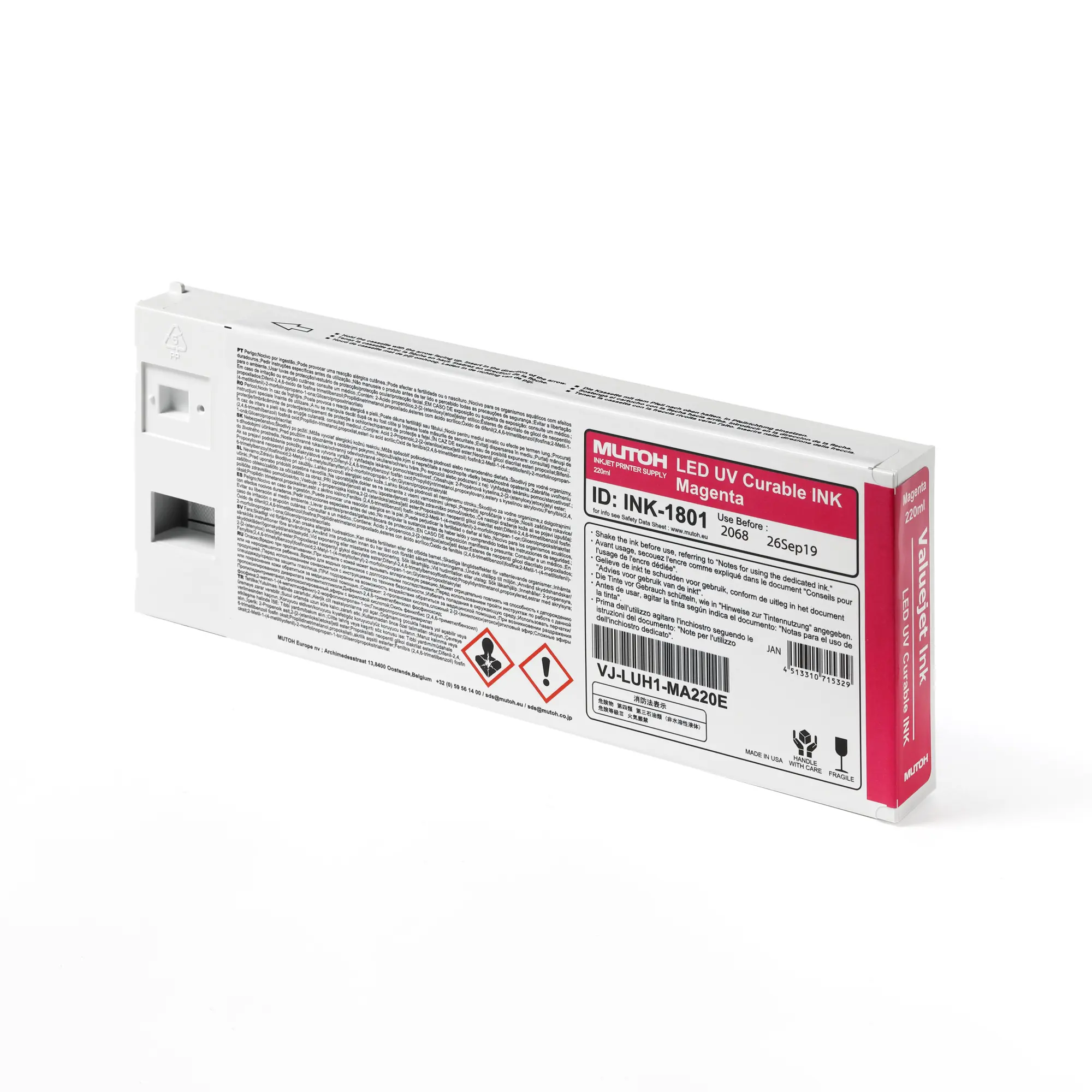 UH21 Hard LED UV Ink, div. Farben, 220-ml-Kartusche