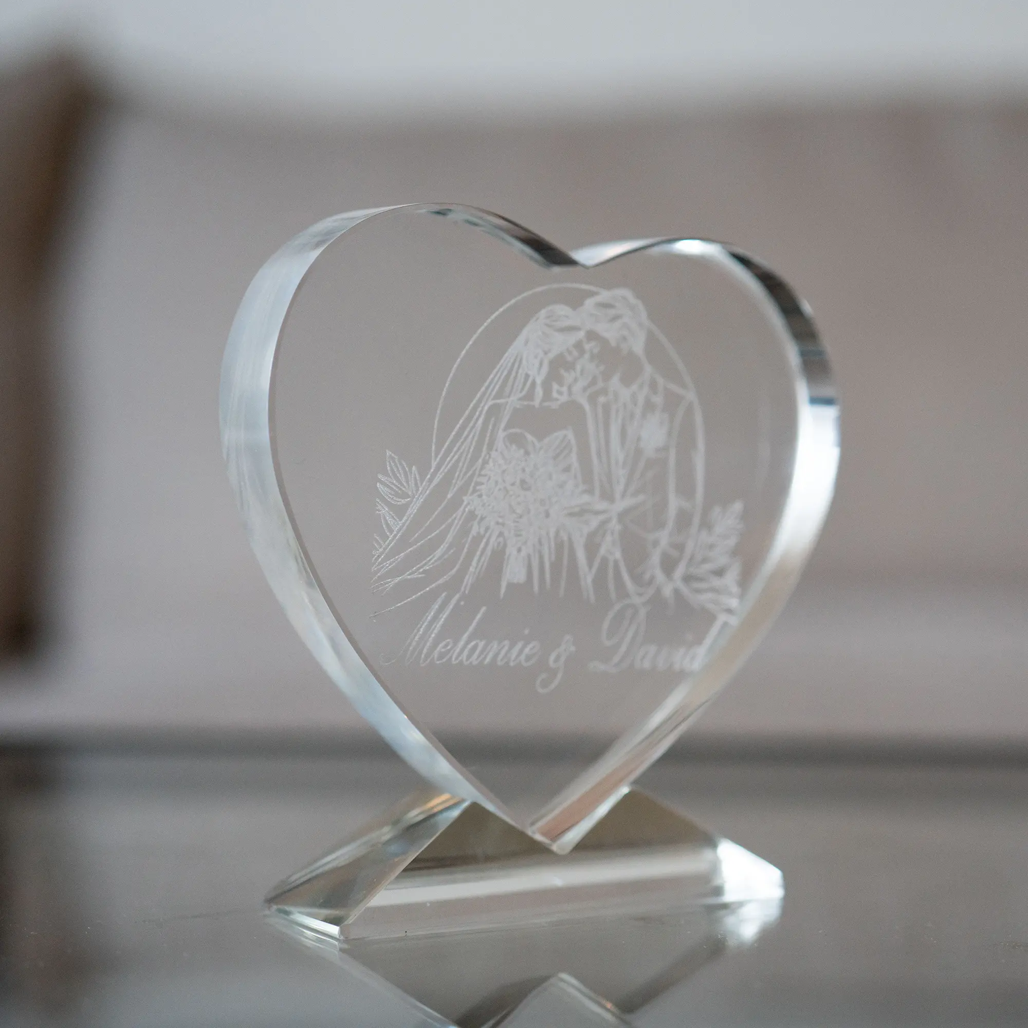 Glaskörper CR-023, Herz, Größe 100 x 105 x 35 mm, 36 St./Pack