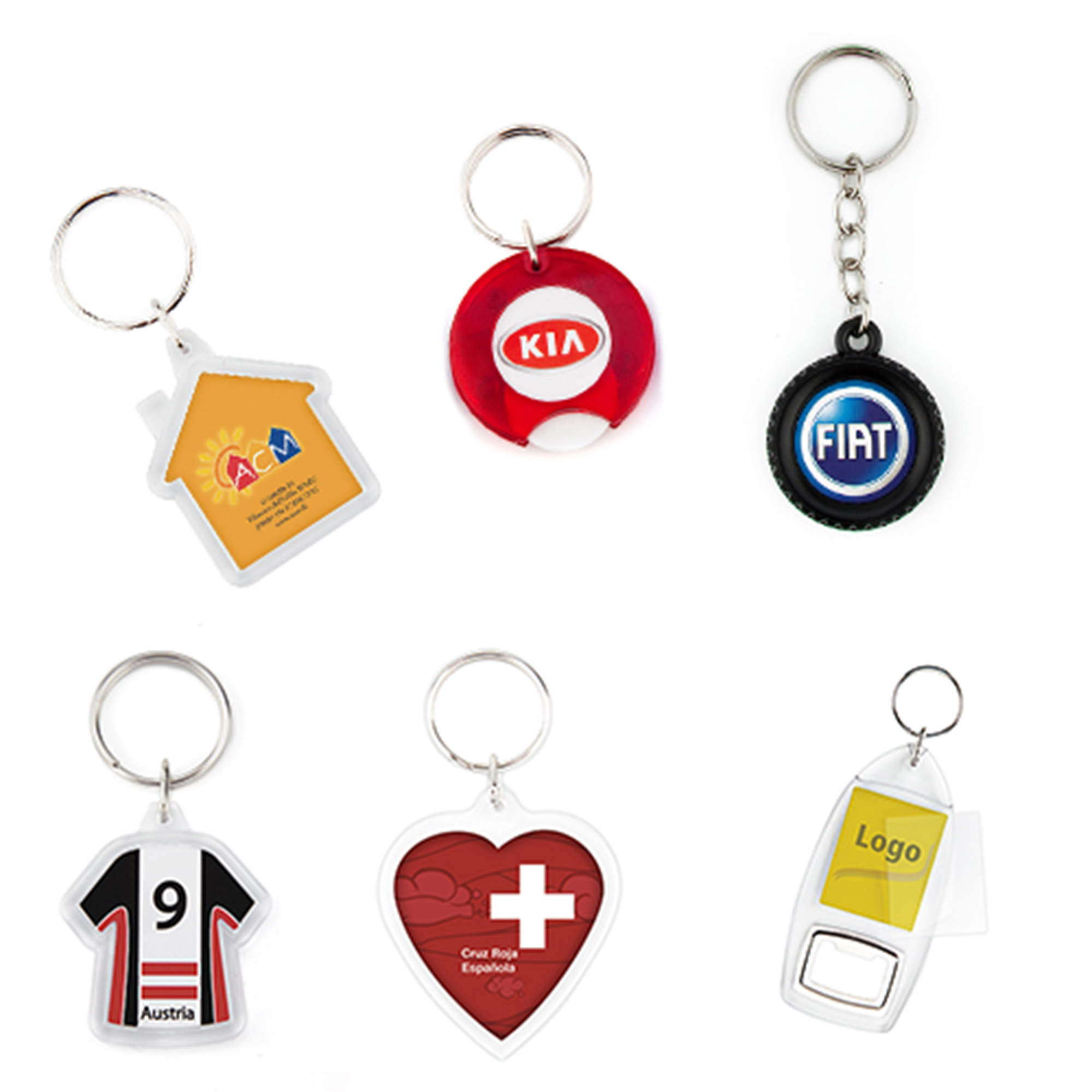 Multiplexx Schlüsselanhänger, Acryl, Kunststoff, versch. Ausführungen