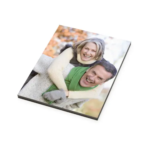 ChromaLuxe MDF photo panel, glossy white, 280 x 355 x 16 mm, frame colour black, 9 pcs./carton