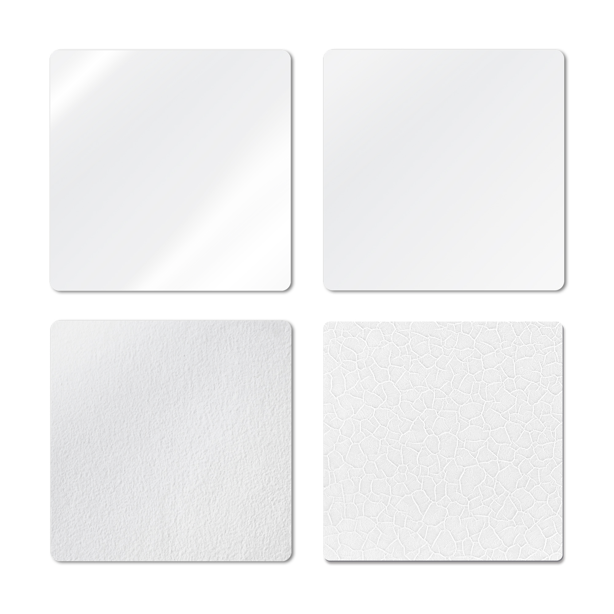 Duraluxe Alu-Fototafel, Musterpack weiß, unbedruckt, beinhaltet je einen Muster-Zuschnitt DL- in 10 x10 cm Duraluxe Alu-Fototafel, Musterpack weiß, unbedruckt, beinhaltet je einen Muster-Zuschnitt DL- in 10 x10 cm