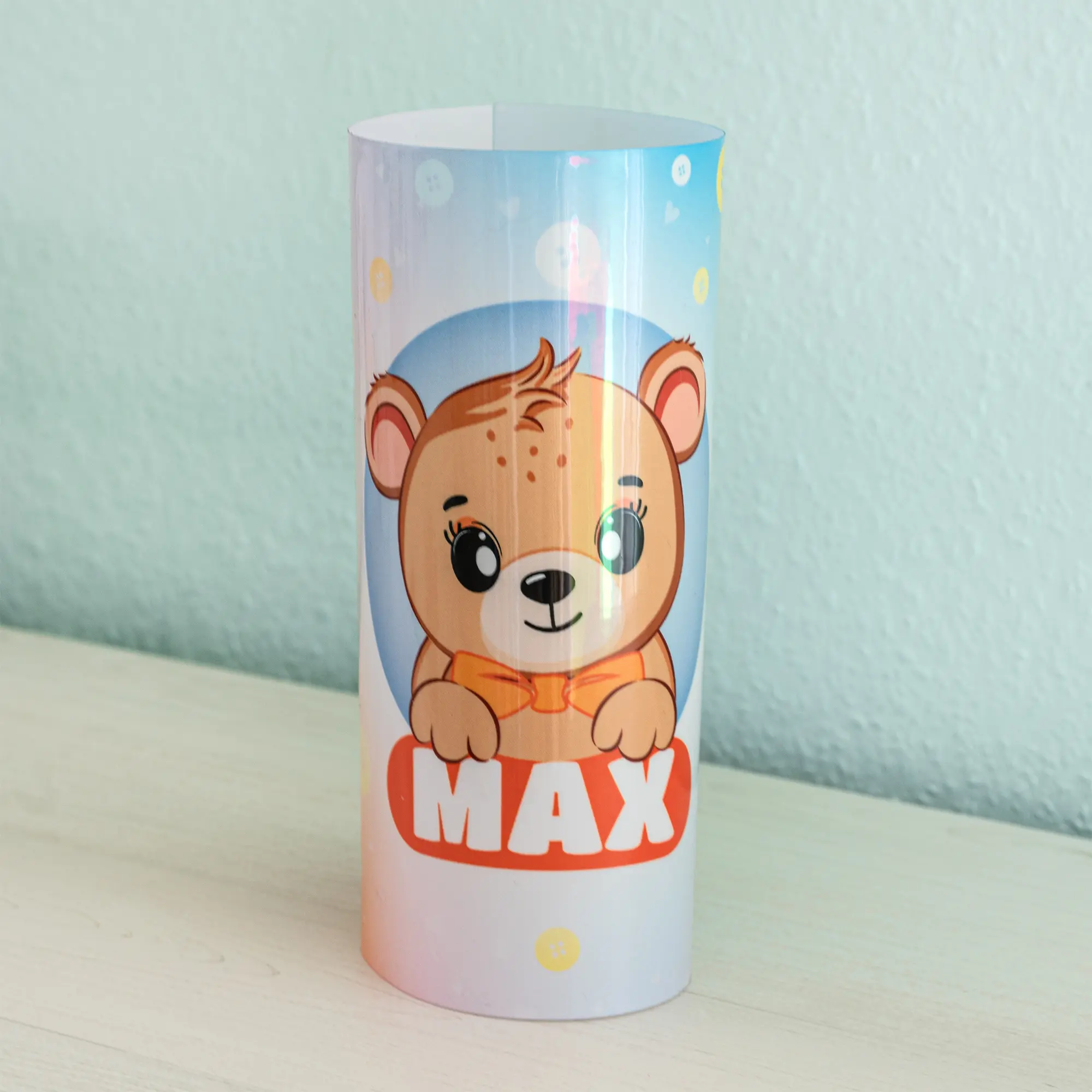 Lampenschirm Weiß-glänzend, Größe 190 x 315 mm, einseitig bedruckbar