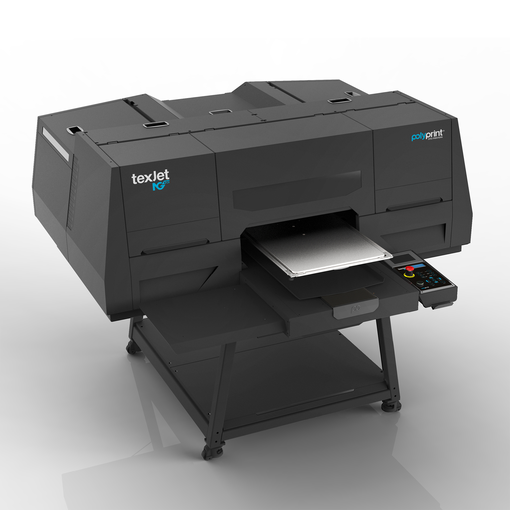 DTG Textildirektdrucksystem TexJet NG 120, 2 x Epson® I3200-A1 (1 x CMYK / 1 x White) DTG Textildirektdrucksystem TexJet NG 120, 2 x Epson® I3200-A1 (1 x CMYK / 1 x White)