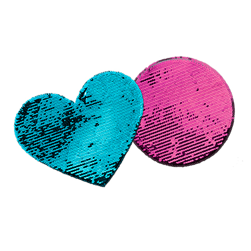 Patch à paillettes, en différentes formes et couleurs