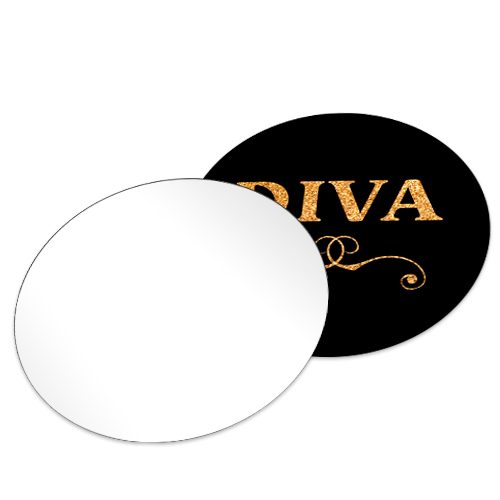 Plaque de remplacement en aluminium pour laisse de chien extensible DOGL,  blanc brillant, Ø 68 mm, 50 pcs./pack