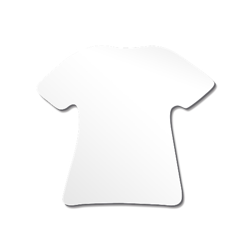 UNISUB Kühlschrankmagnet, T-Shirt, Farbe Weiß-glänzend UNISUB Kühlschrankmagnet, T-Shirt, Farbe Weiß-glänzend