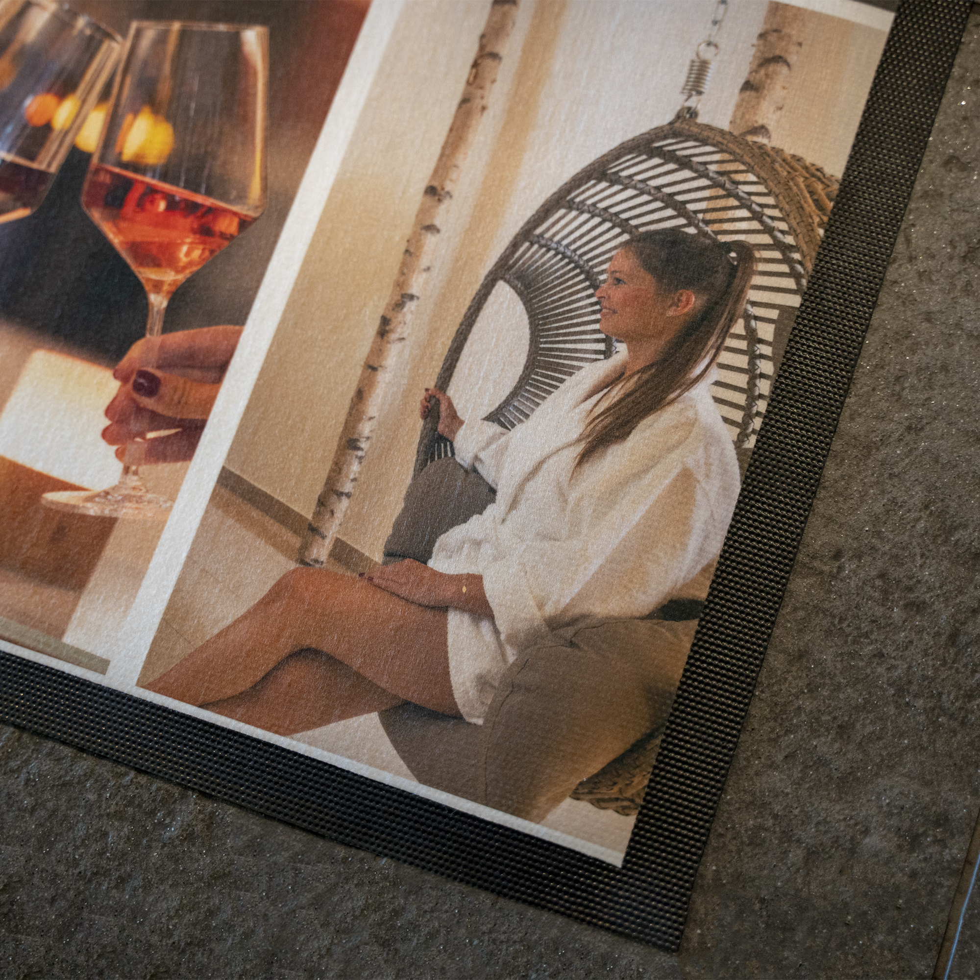 Sublistar® Paillasson blanc avec une bande en élastique, antidérapante, div. tailles