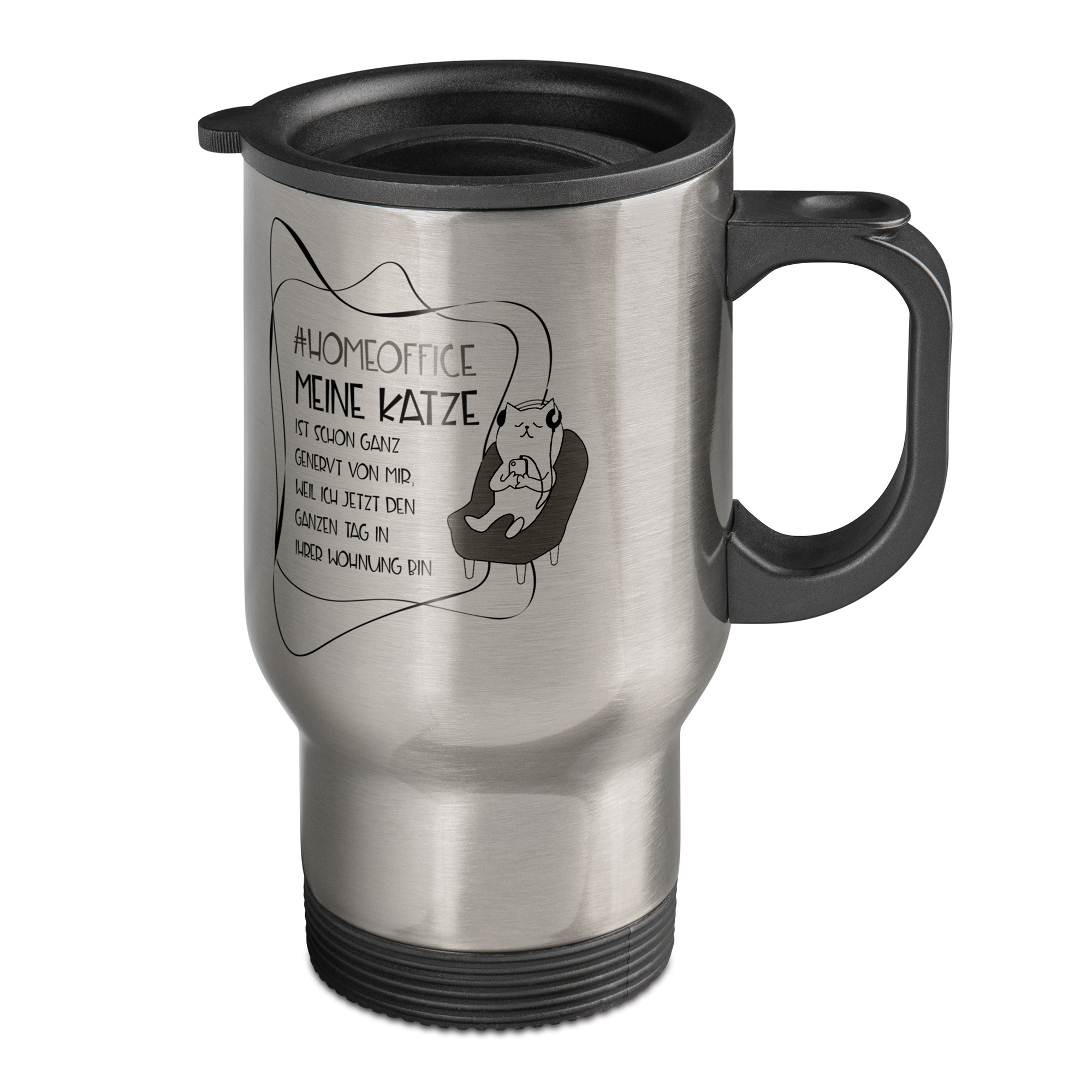 Mug thermos en inox, taille Ø 85 mm, diverses couleurs
