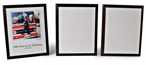 UNISUB Wandtafel weiß-glänzend, 200 x 255 x 16 mm, Rahmenfarbe Schwarz, 14 St./Karton