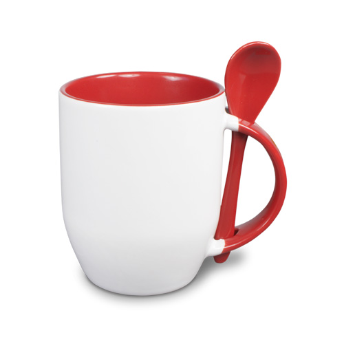 Keramiktasse TWO TONES & Löffel, Orca™ Coating