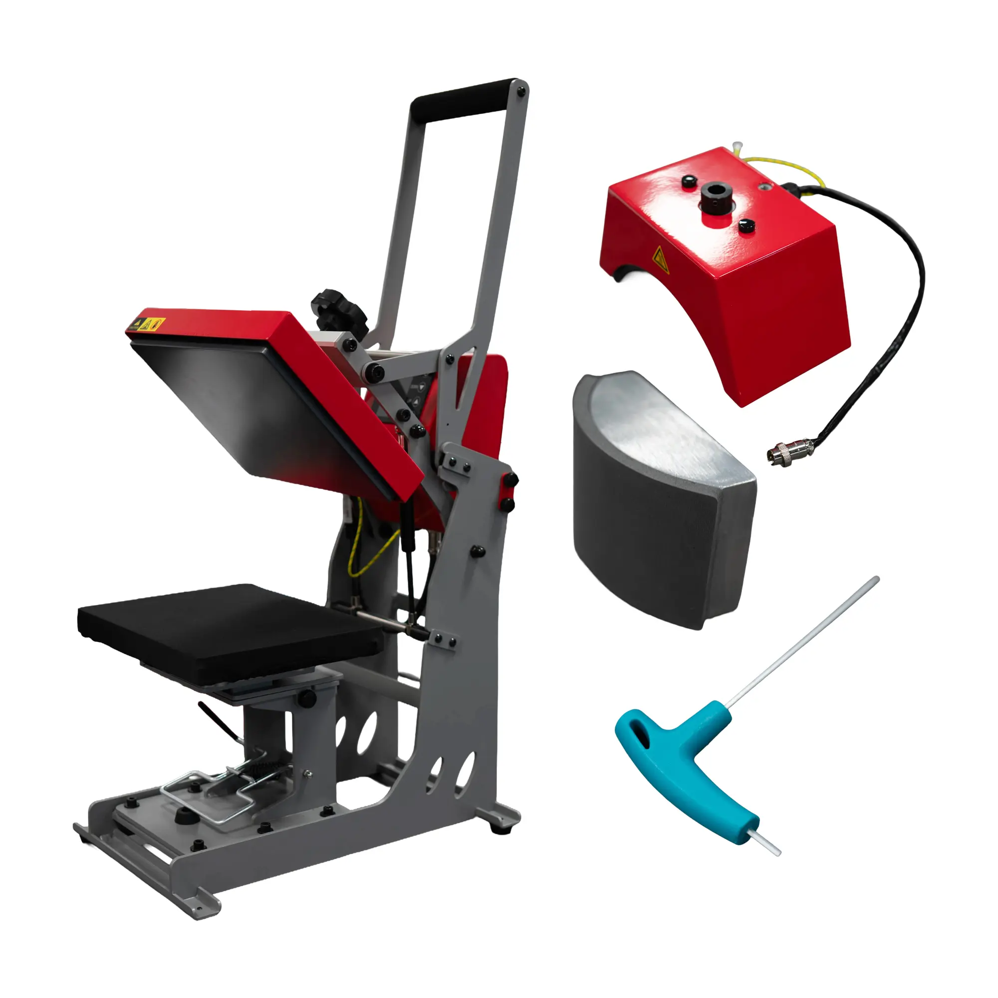 Presse manuelle combinée pour impression à plat et de casquettes 