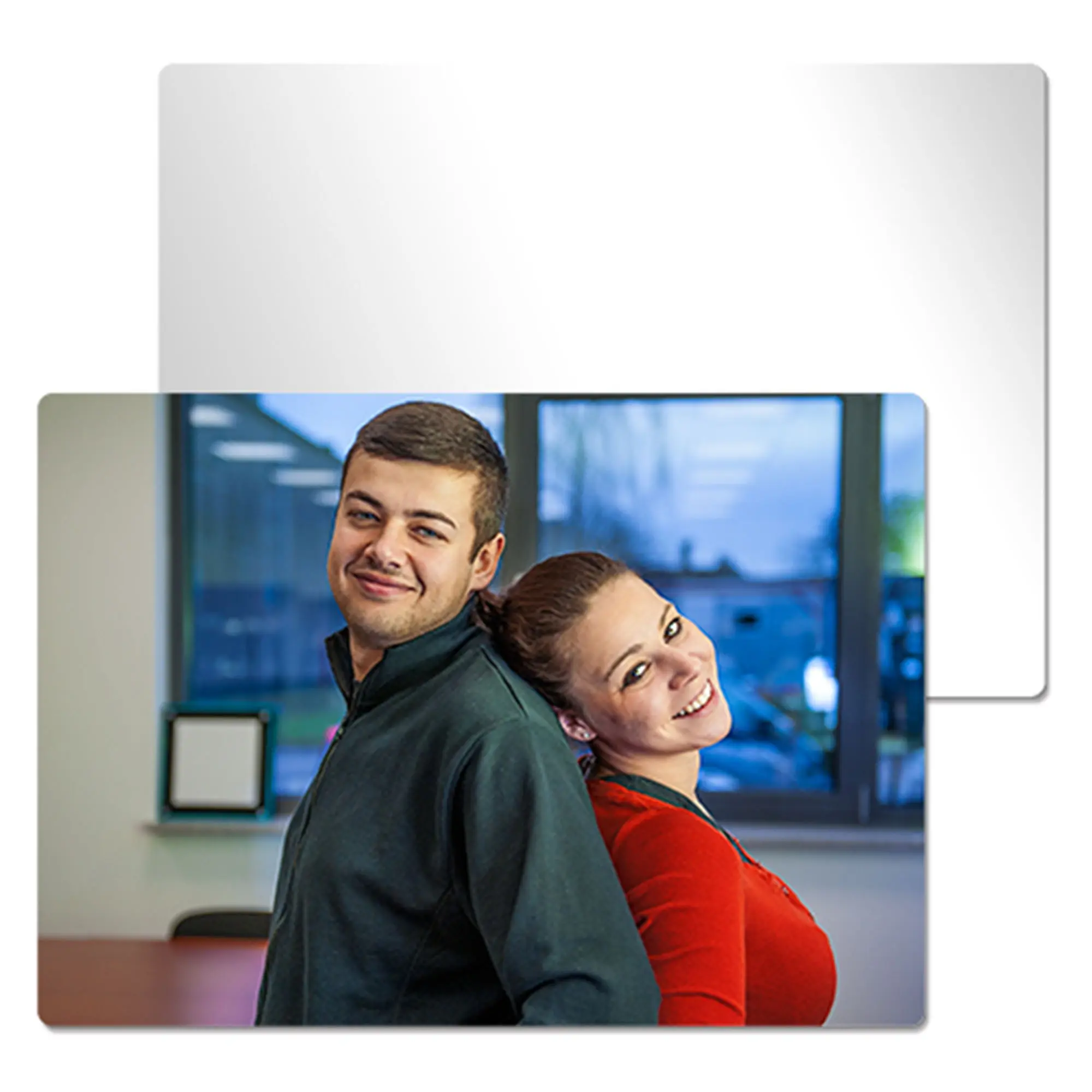 ChromaLuxe aluminium photo panel brushed silver, 100 x 150 x 1.15 mm, round corners, 10 pcs./carton
