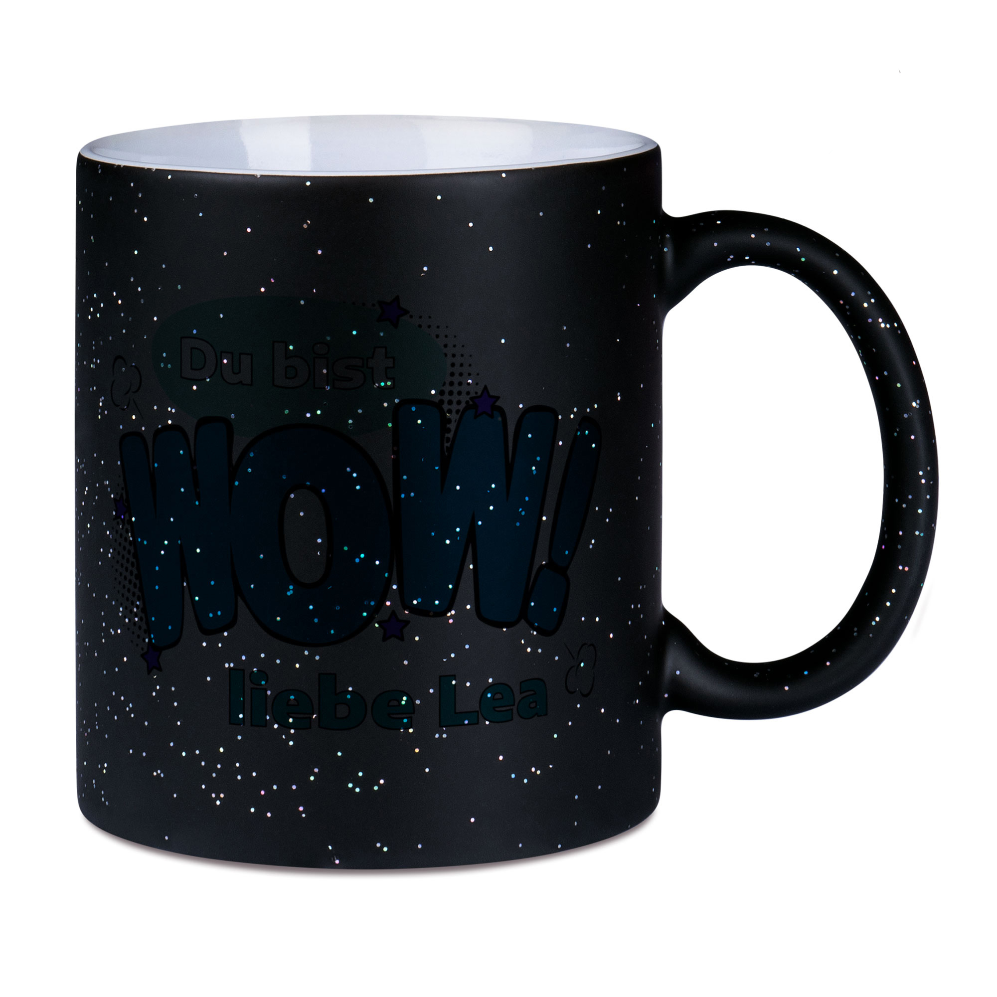 Tasse changement couleur modèle CC, 11oz, mat, avec des particules de paillettes