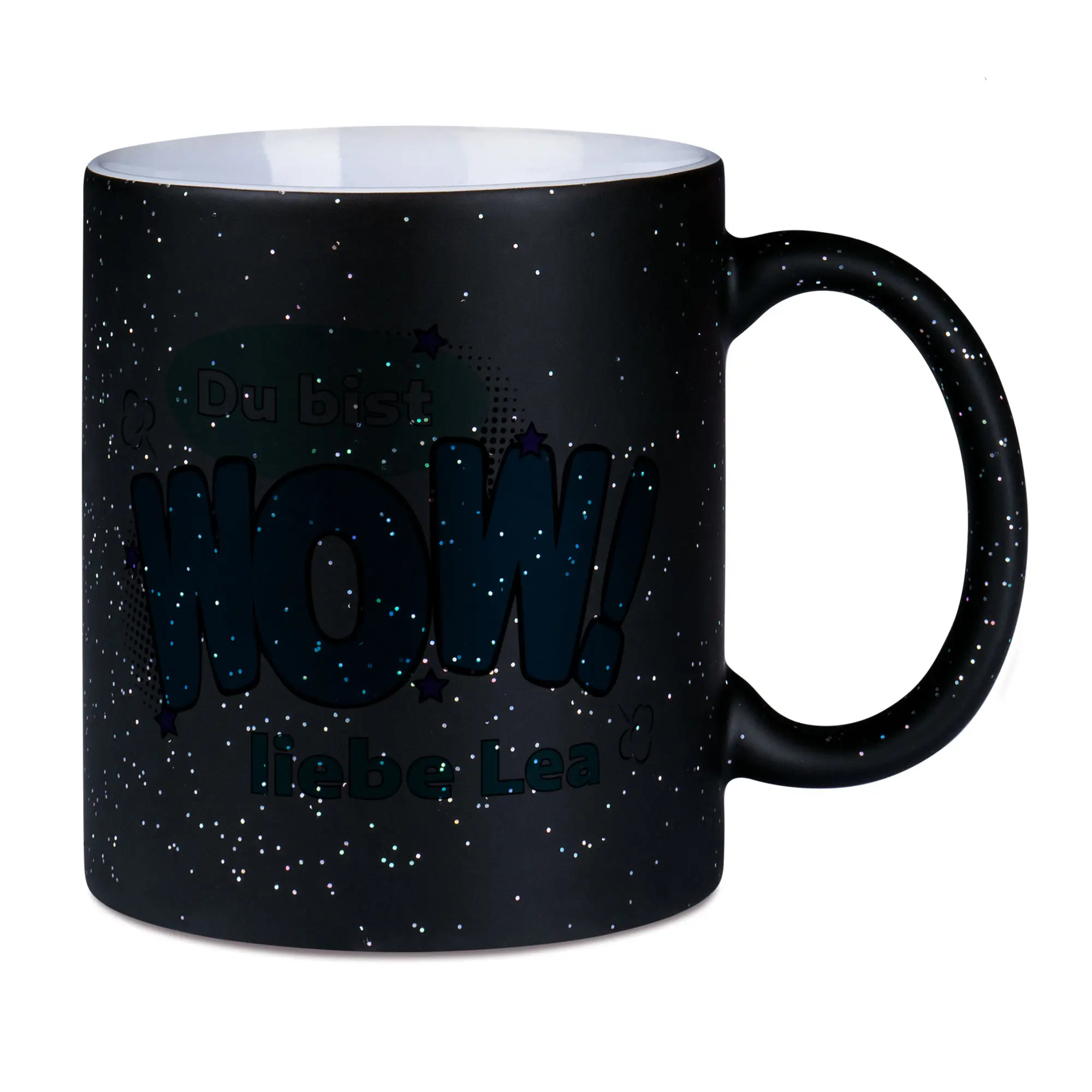 Colour changing mug CC, 11oz,  matt, with glitter particles, various colors
