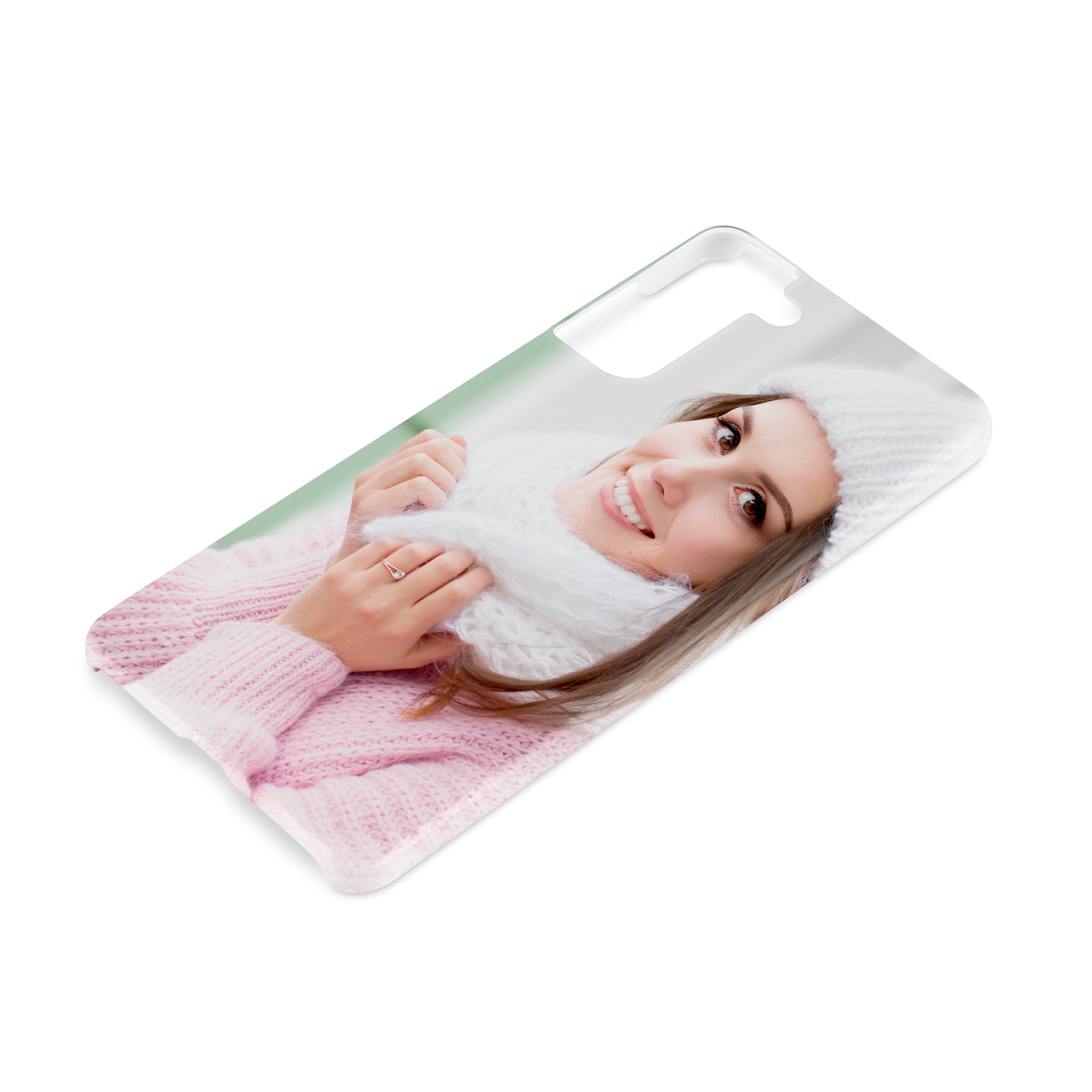 3D Premium Cover für Galaxy und iPhone, Farbe Weiß-glänzend und Farbe Weiß-matt