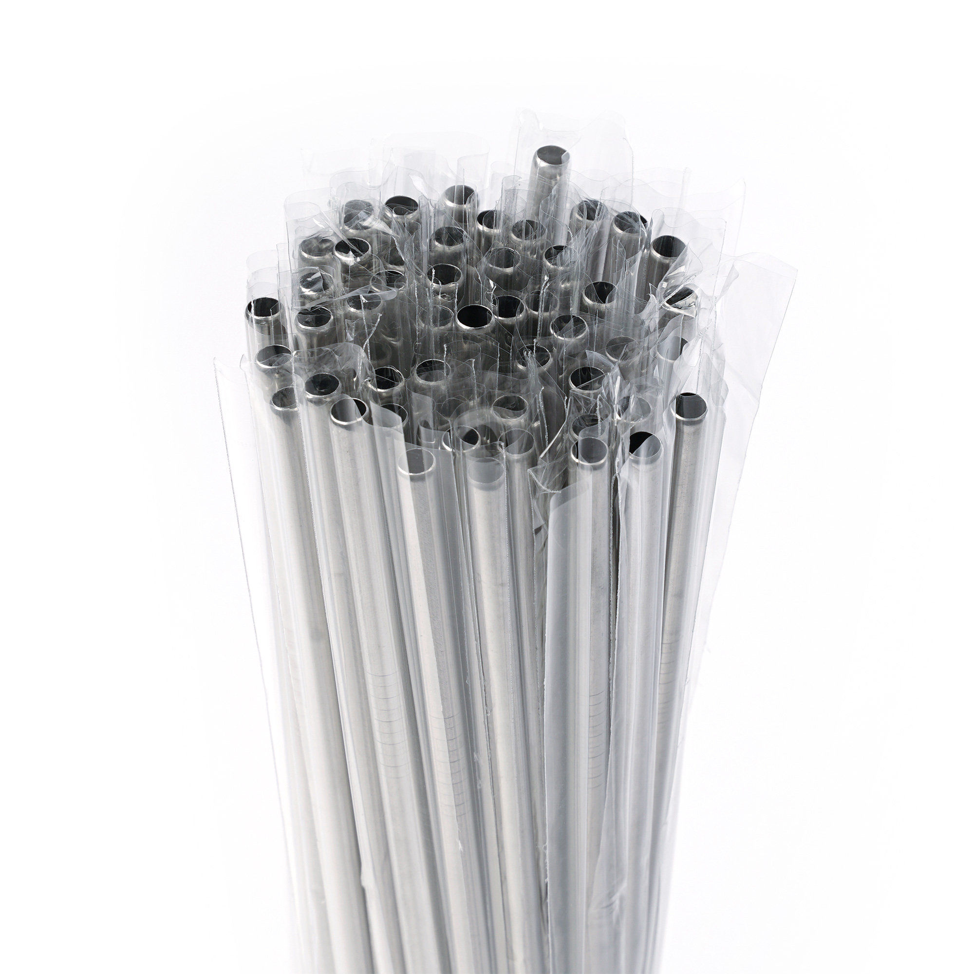 Paille en acier inoxydable, par exemple pour la bouteille SLIM, longueur env. 26 cm, paquet de 50 pièces