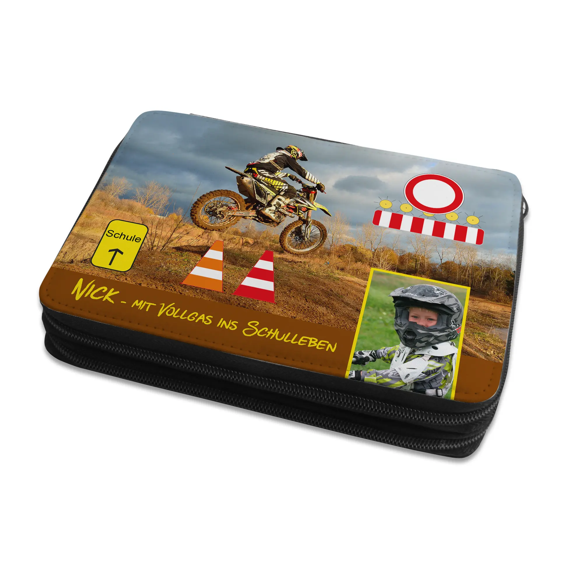 Sublistar® Federmäppchen inkl. Inhalt, Schwarz, Größe (BxH) 210 x 160 mm