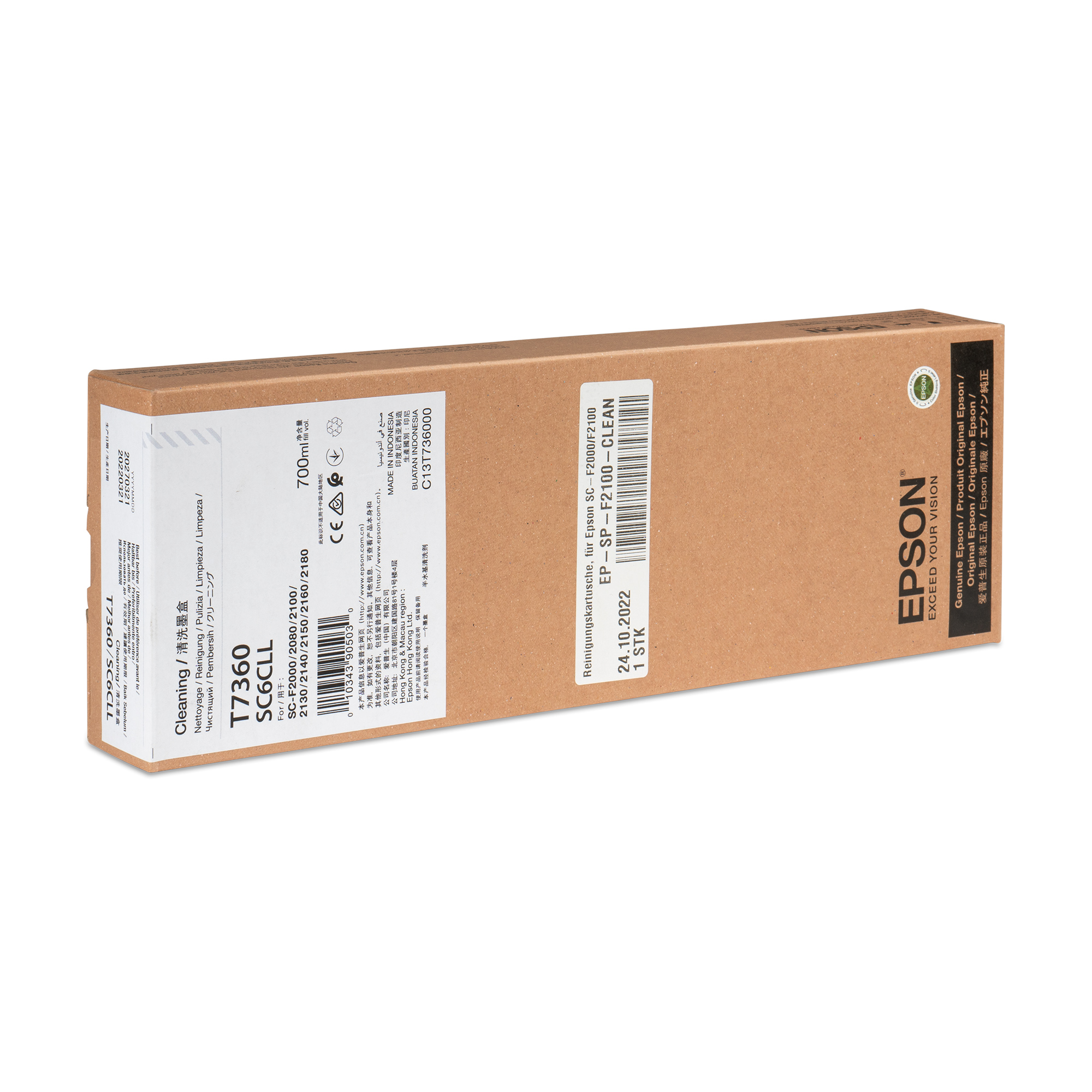 Reinigungskartusche, 700 ml, für Epson SC-F2000/F2100, Epson® T-Nummer: T736000